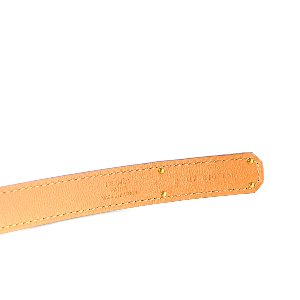 HERMÈS - Ceinture Kelly 18 en cuir epsom étoupe