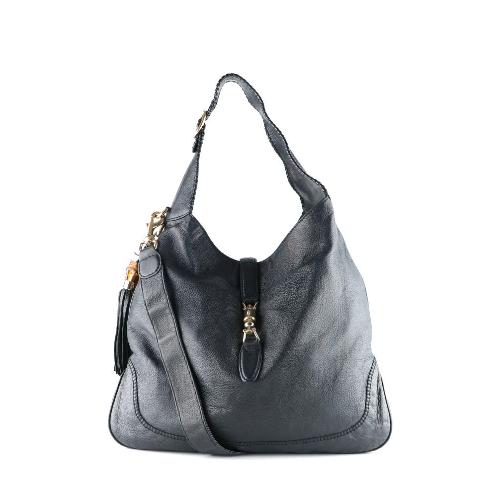 GUCCI - Sac à bandoulière Indy Jackie en cuir noir