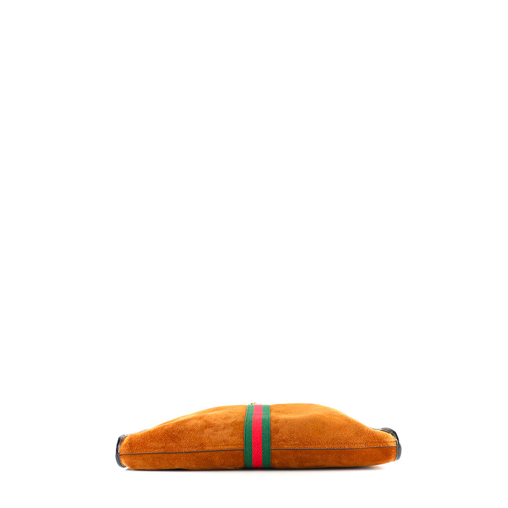 GUCCI - Sac cabas Rajah en daim marron et cuir noir