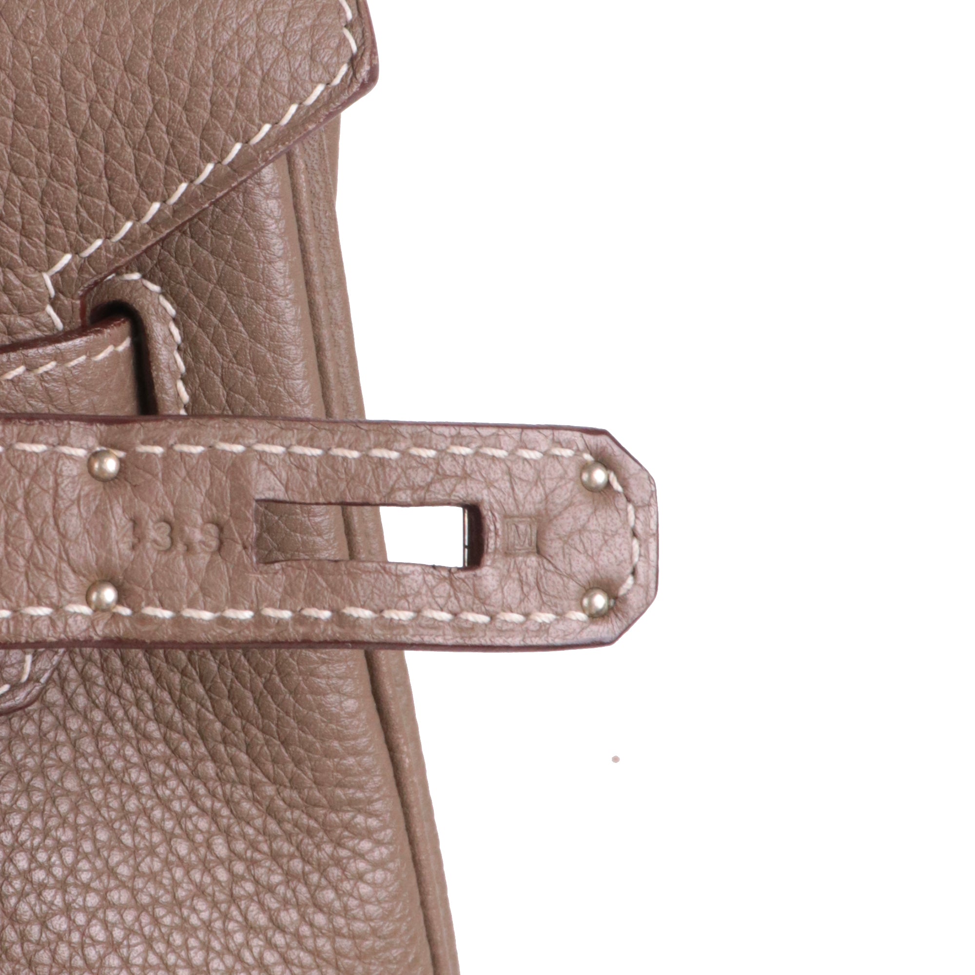 HERMÈS - Sac à main Birkin 35 Hermès en cuir togo étoupe
