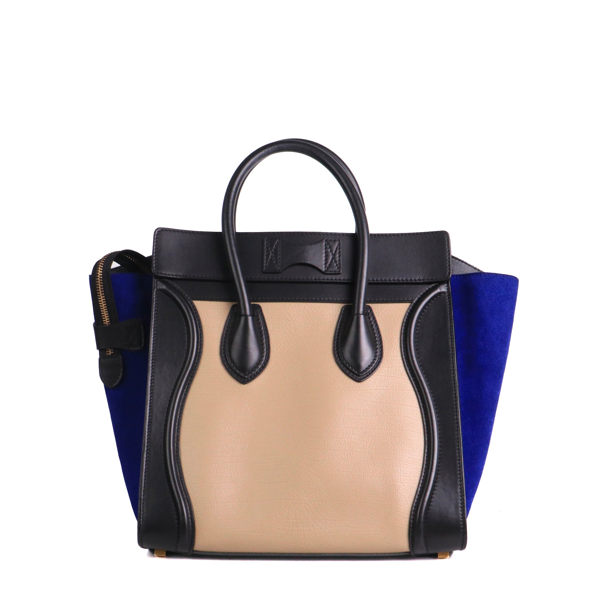 CELINE - Sac à main Luggage Celine en cuir bicolore