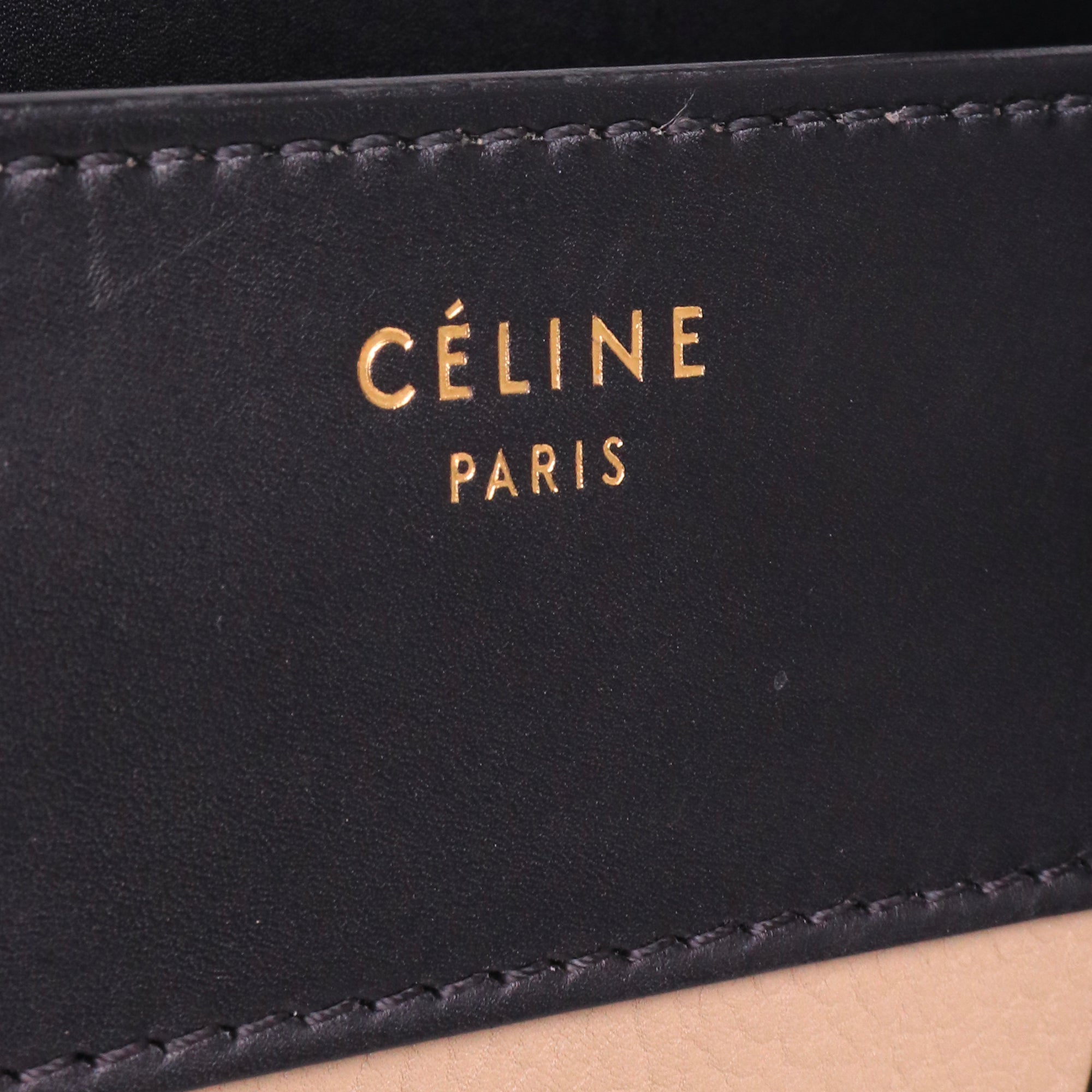 CELINE - Sac à main Luggage Celine en cuir bicolore