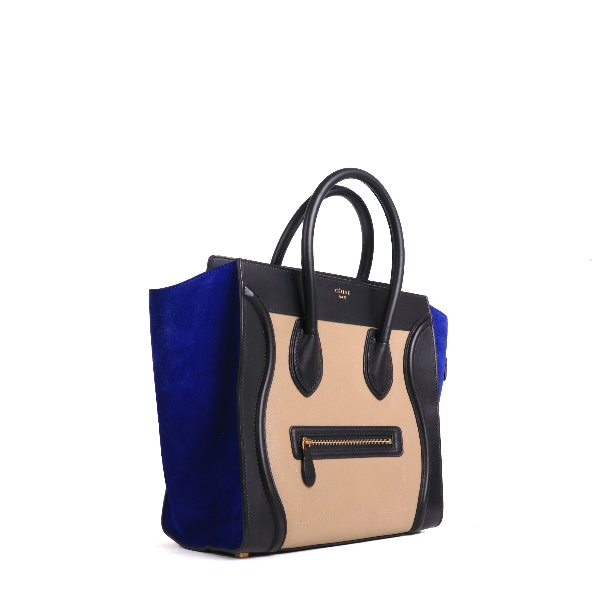 CELINE - Sac à main Luggage Celine en cuir bicolore