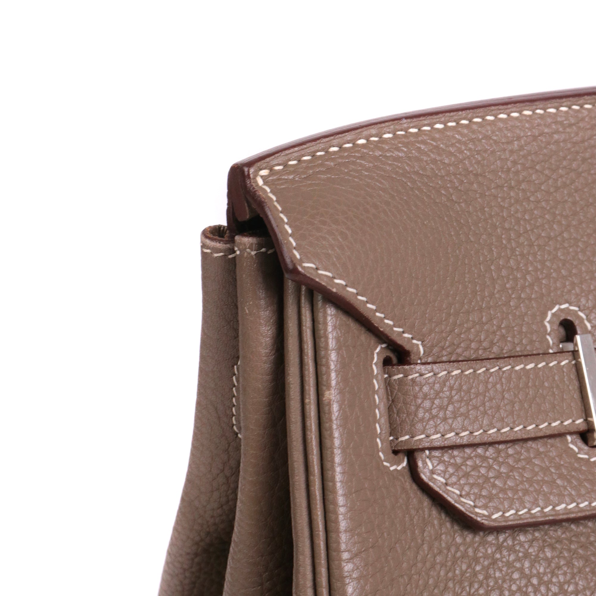 HERMÈS - Sac à main Birkin 35 Hermès en cuir togo étoupe