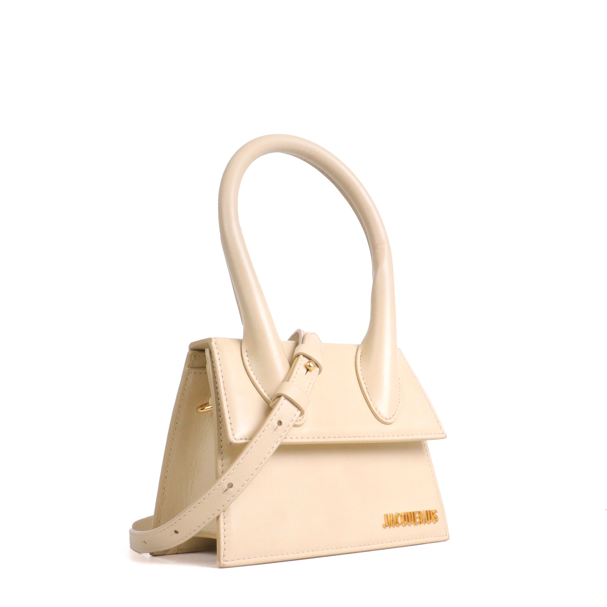 JACQUEMUS - Sac à bandoulière Chiquito medium Jacquemus en cuir beige