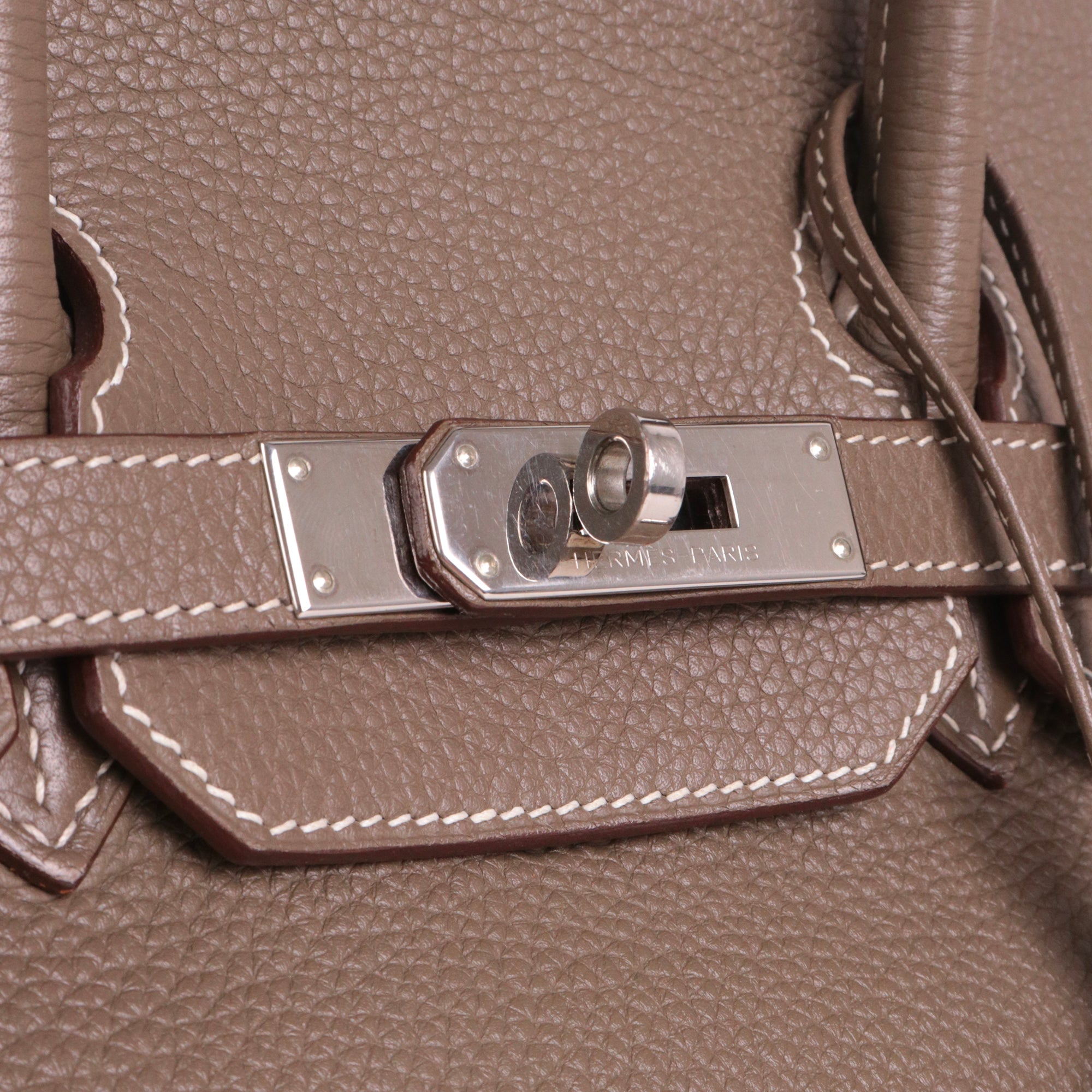 HERMÈS - Sac à main Birkin 35 Hermès en cuir togo étoupe