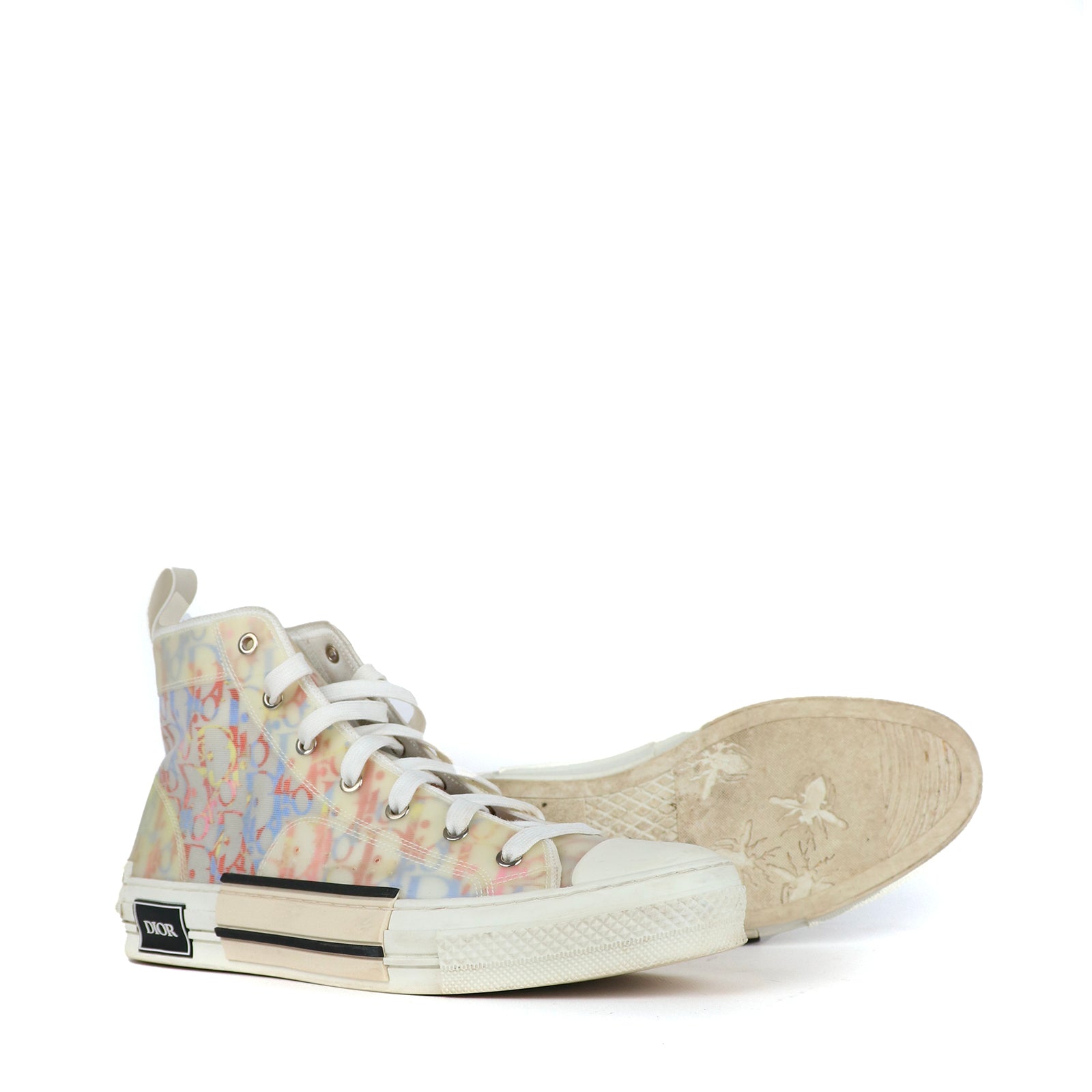 DIOR - Sneakers B23 Haute Toile Oblique multicolore (T43)
