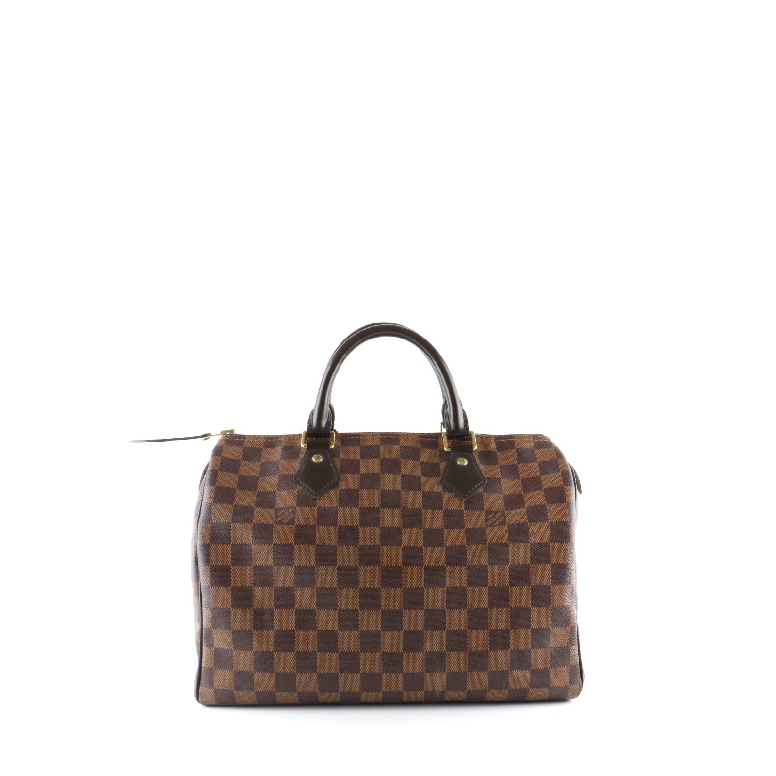 LOUIS VUITTON - Sac à main Speedy 30 en toile damier ébène