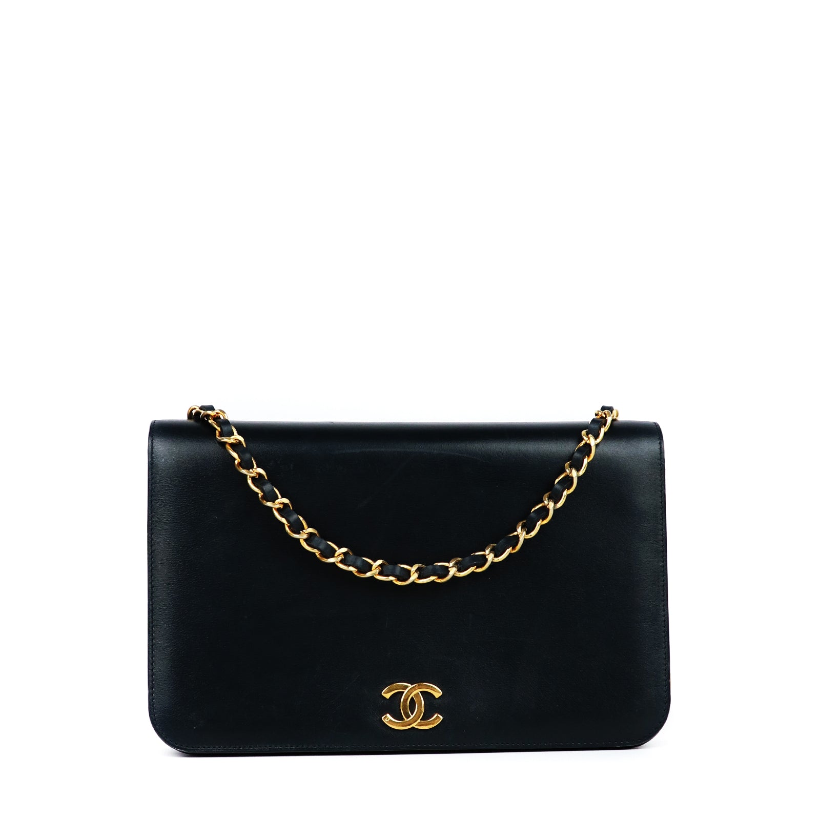 CHANEL - Sac vintage en cuir lisse