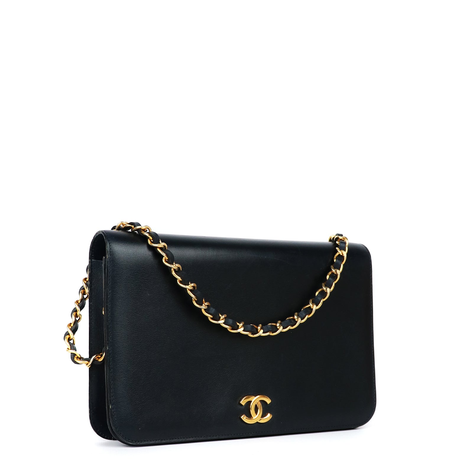 CHANEL - Sac vintage en cuir lisse
