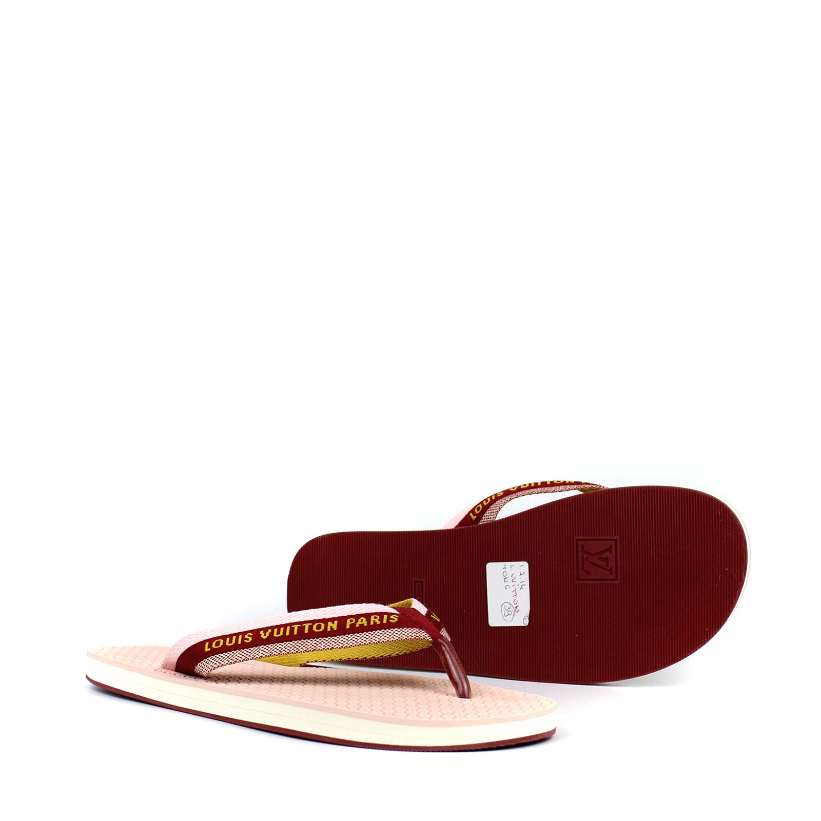 LOUIS VUITTON - Tongs en toile (T39)