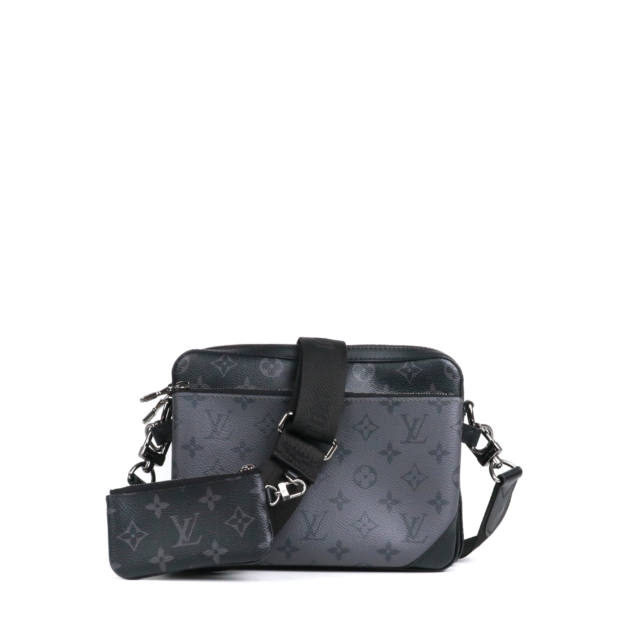 LOUIS VUITTON - Sac à bandoulière Trio Messenger Louis Vuitton en toile enduite monogramme éclipse