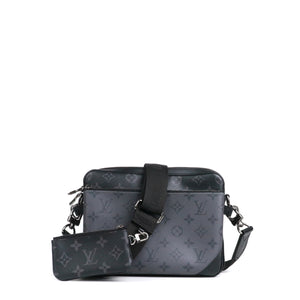 LOUIS VUITTON - Sac à bandoulière Trio Messenger Louis Vuitton en toile enduite monogramme éclipse