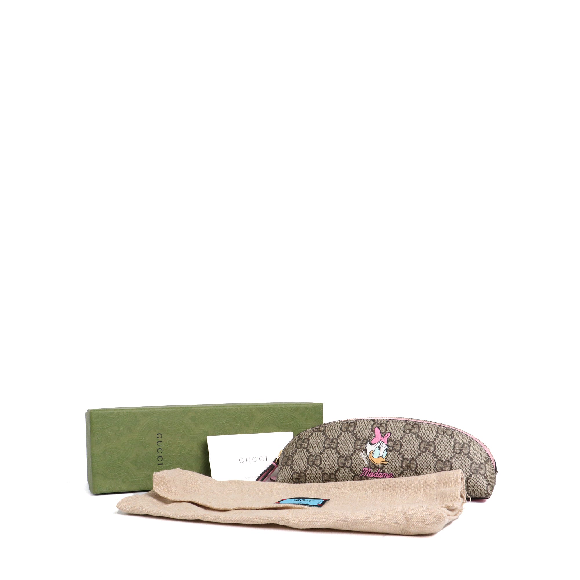 GUCCI - Trousse Disney x Gucci en toile monogrammée marron