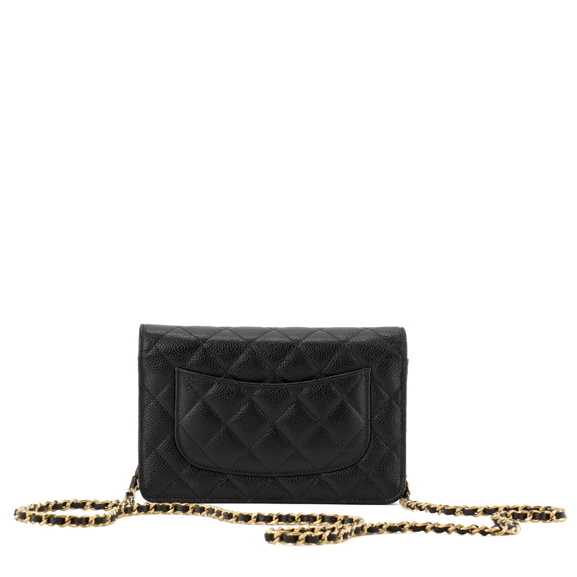 CHANEL - Sac à bandoulière Wallet on Chain Classique/Timeless Chanel en cuir caviar noir