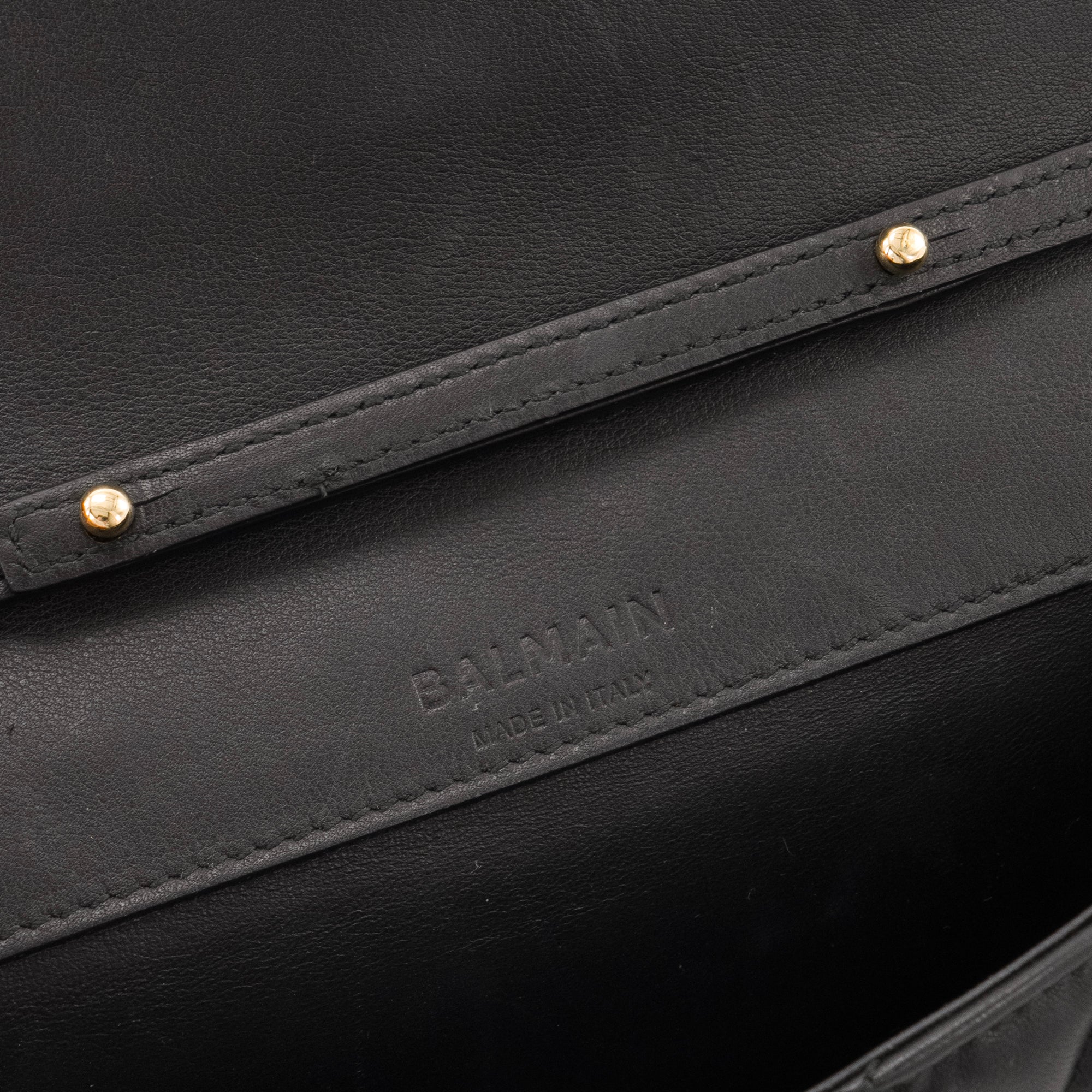 BALMAIN - Sac à bandoulière Wallet on Chain B-Buzz Balmain en cuir matelassé noir