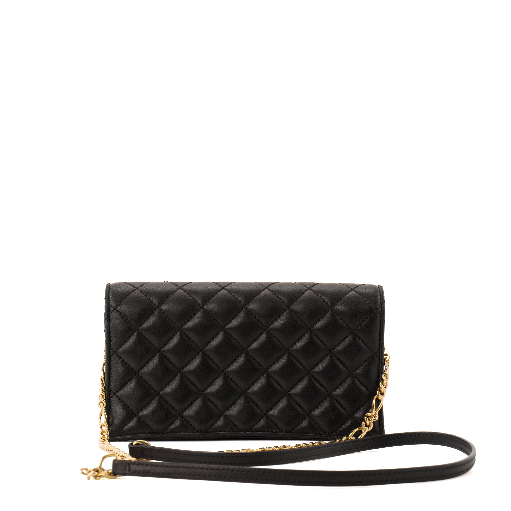 BALMAIN - Sac à bandoulière Wallet on Chain B-Buzz Balmain en cuir matelassé noir