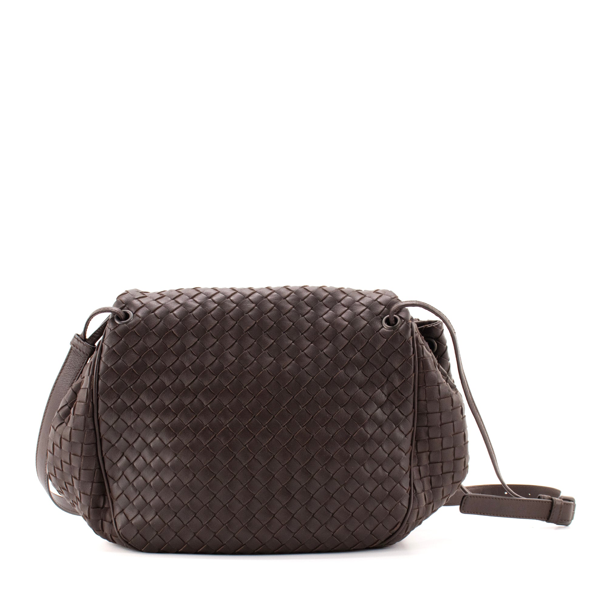 BOTTEGA VENETA - Sac à bandoulière Bottega Veneta en cuir intrecciato marron vintage