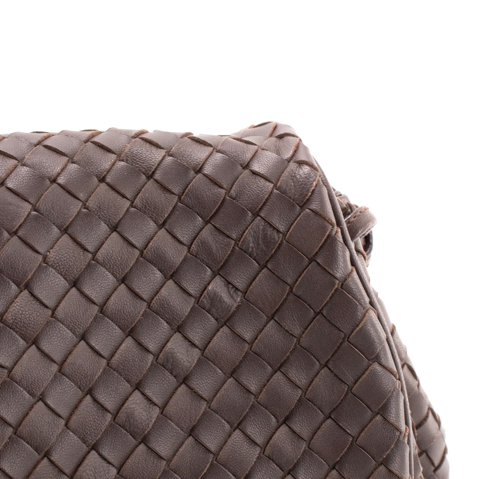 BOTTEGA VENETA - Sac à bandoulière Bottega Veneta en cuir intrecciato marron vintage
