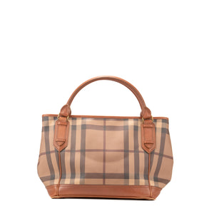BURBERRY - Sac à main Burberry en cuir et toile monogrammée