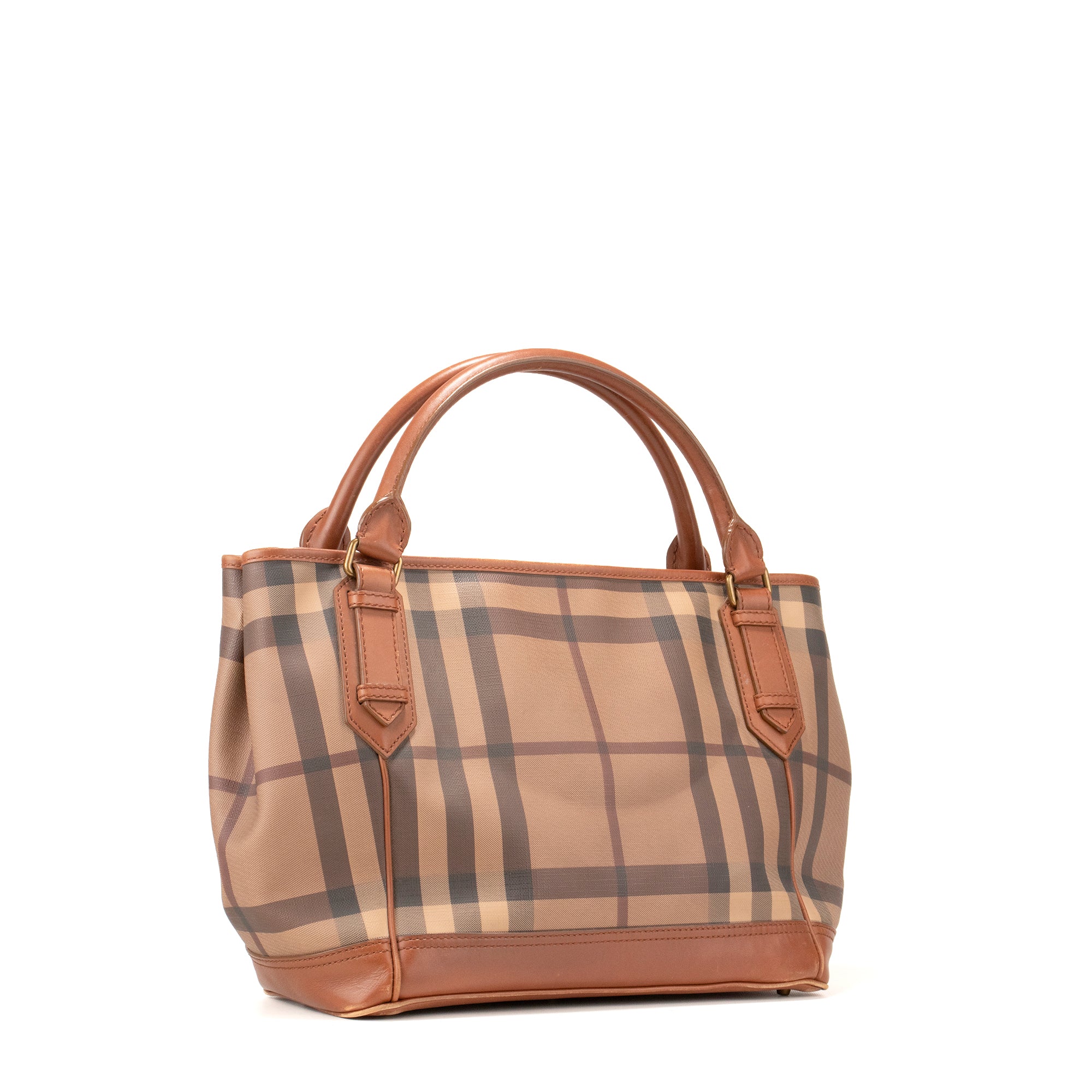BURBERRY - Sac à main Burberry en cuir et toile monogrammée