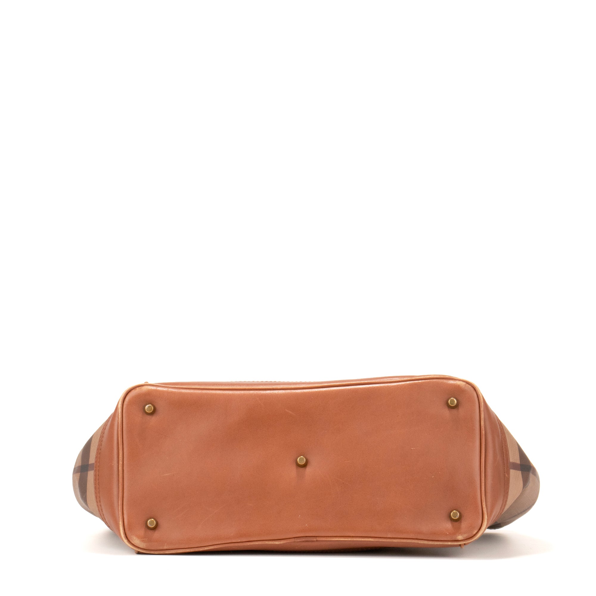 BURBERRY - Sac à main Burberry en cuir et toile monogrammée