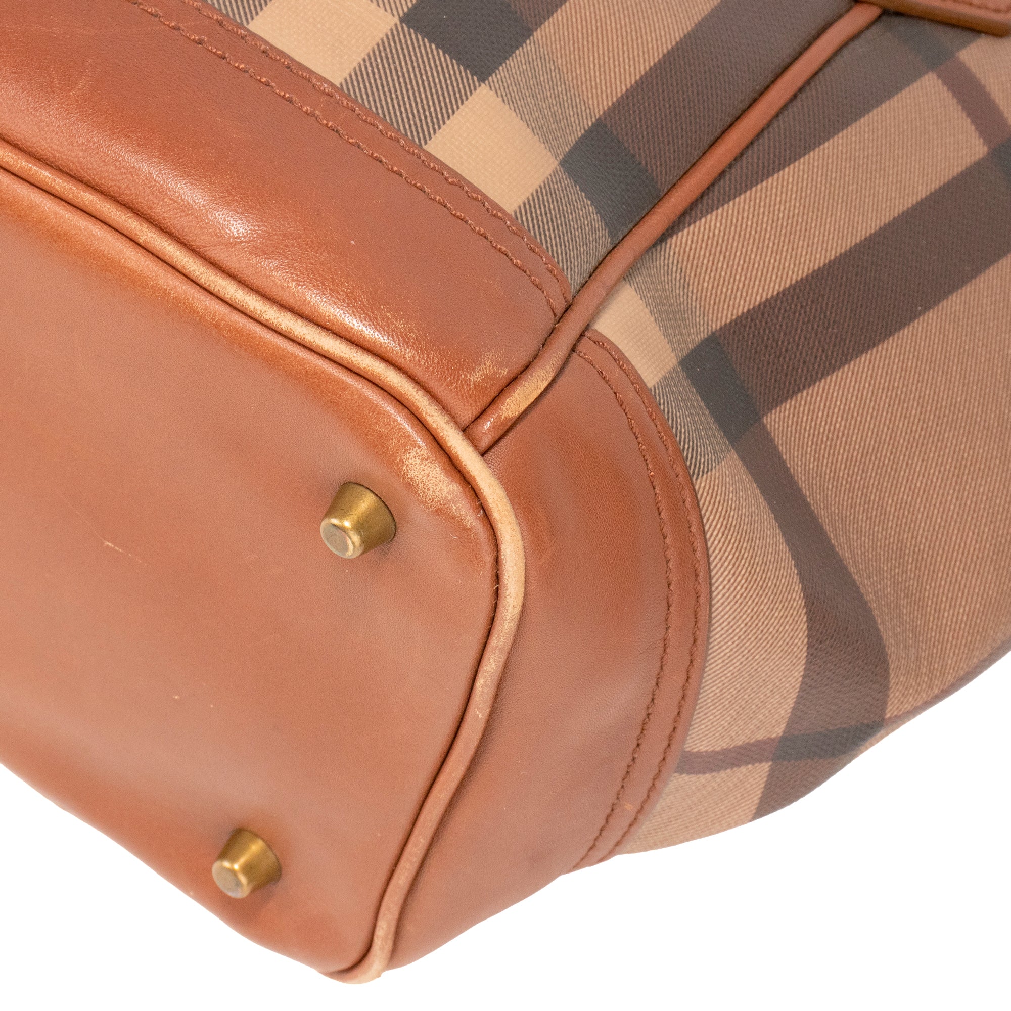 BURBERRY - Sac à main Burberry en cuir et toile monogrammée