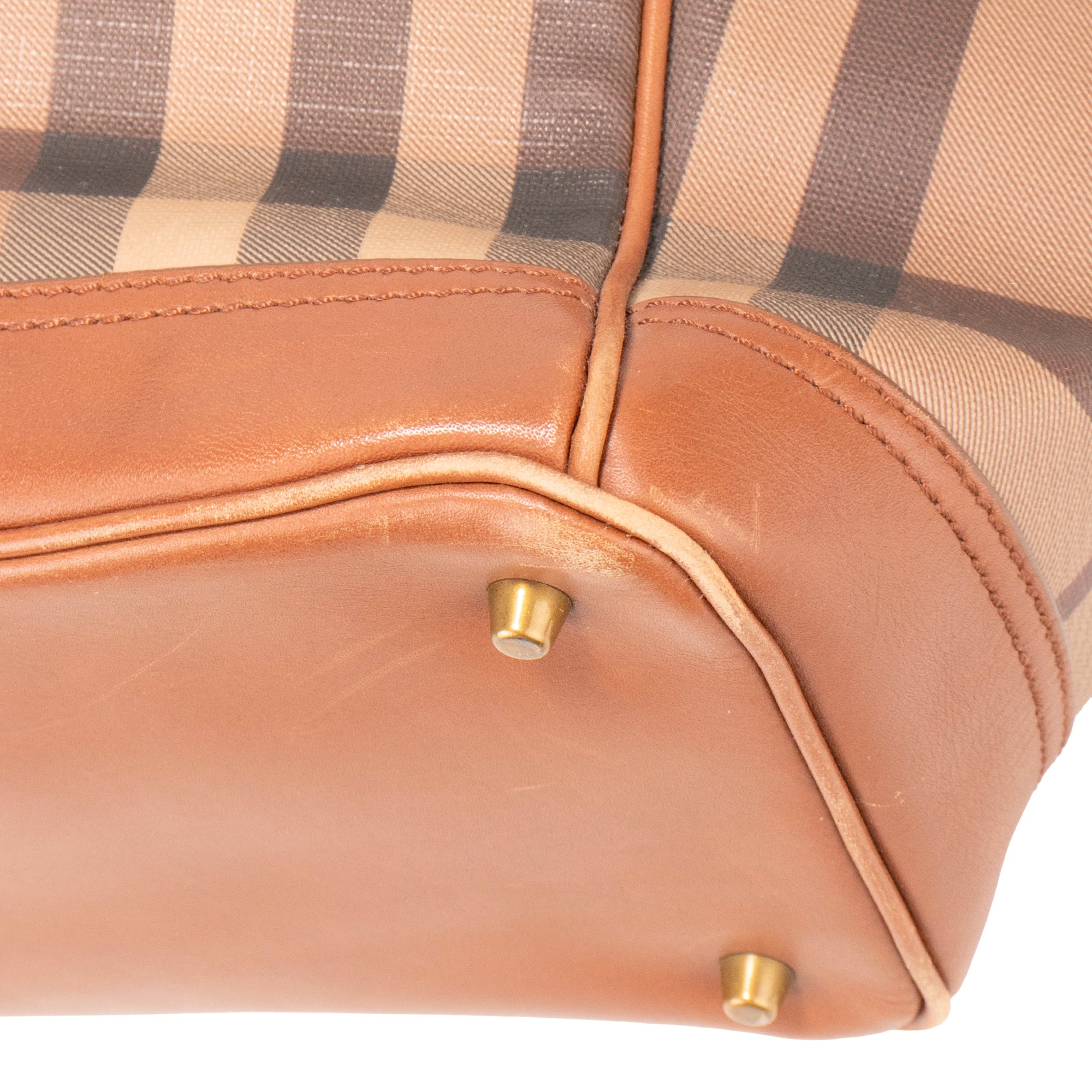 BURBERRY - Sac à main Burberry en cuir et toile monogrammée