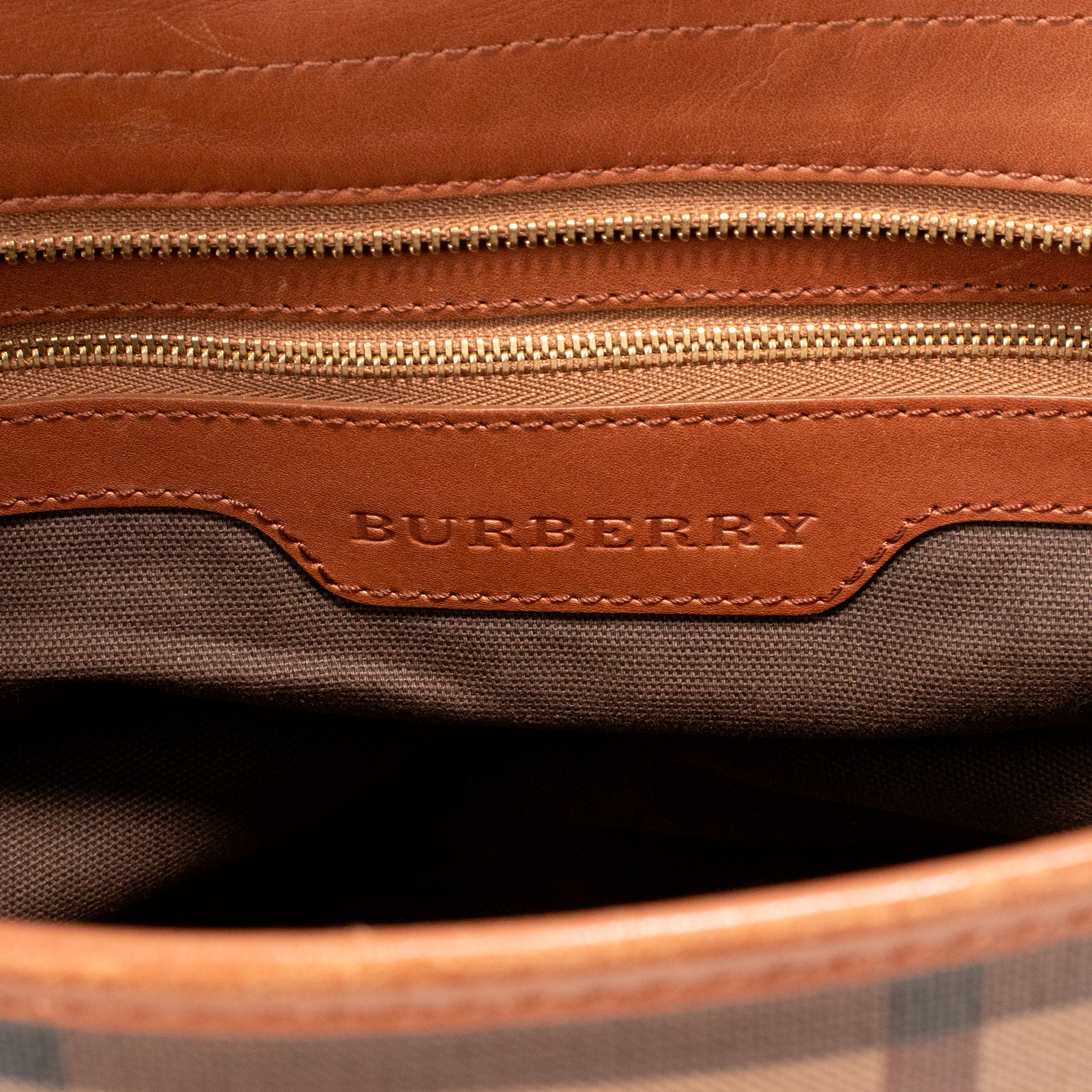 BURBERRY - Sac à main Burberry en cuir et toile monogrammée