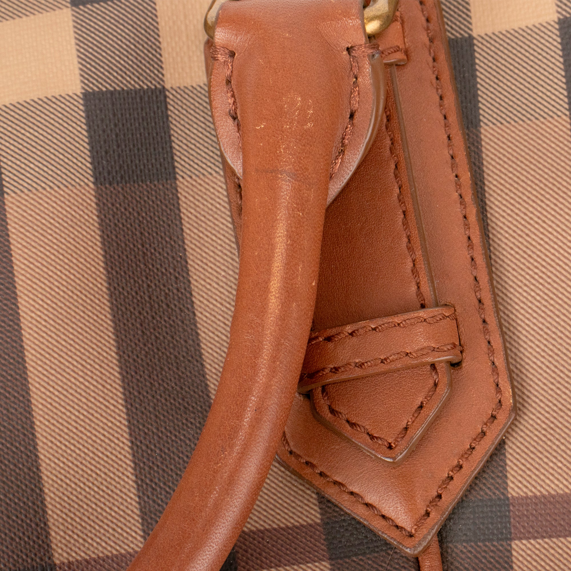 BURBERRY - Sac à main Burberry en cuir et toile monogrammée