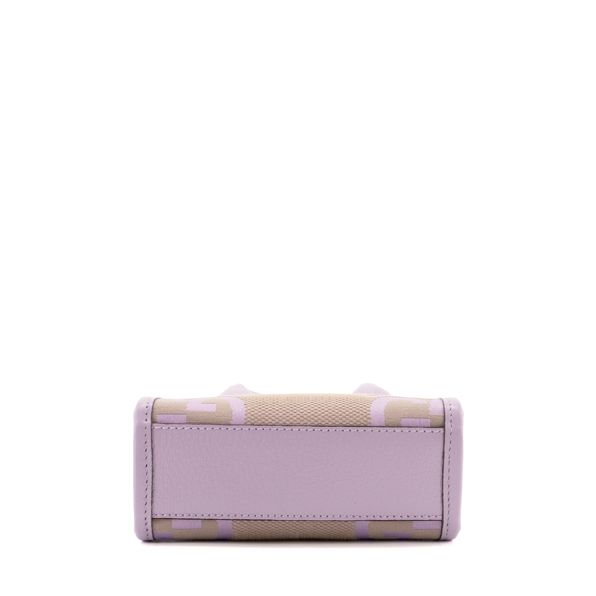 GUCCI - Sac à bandoulière Cabas Plat Gucci en toile et cuir violet