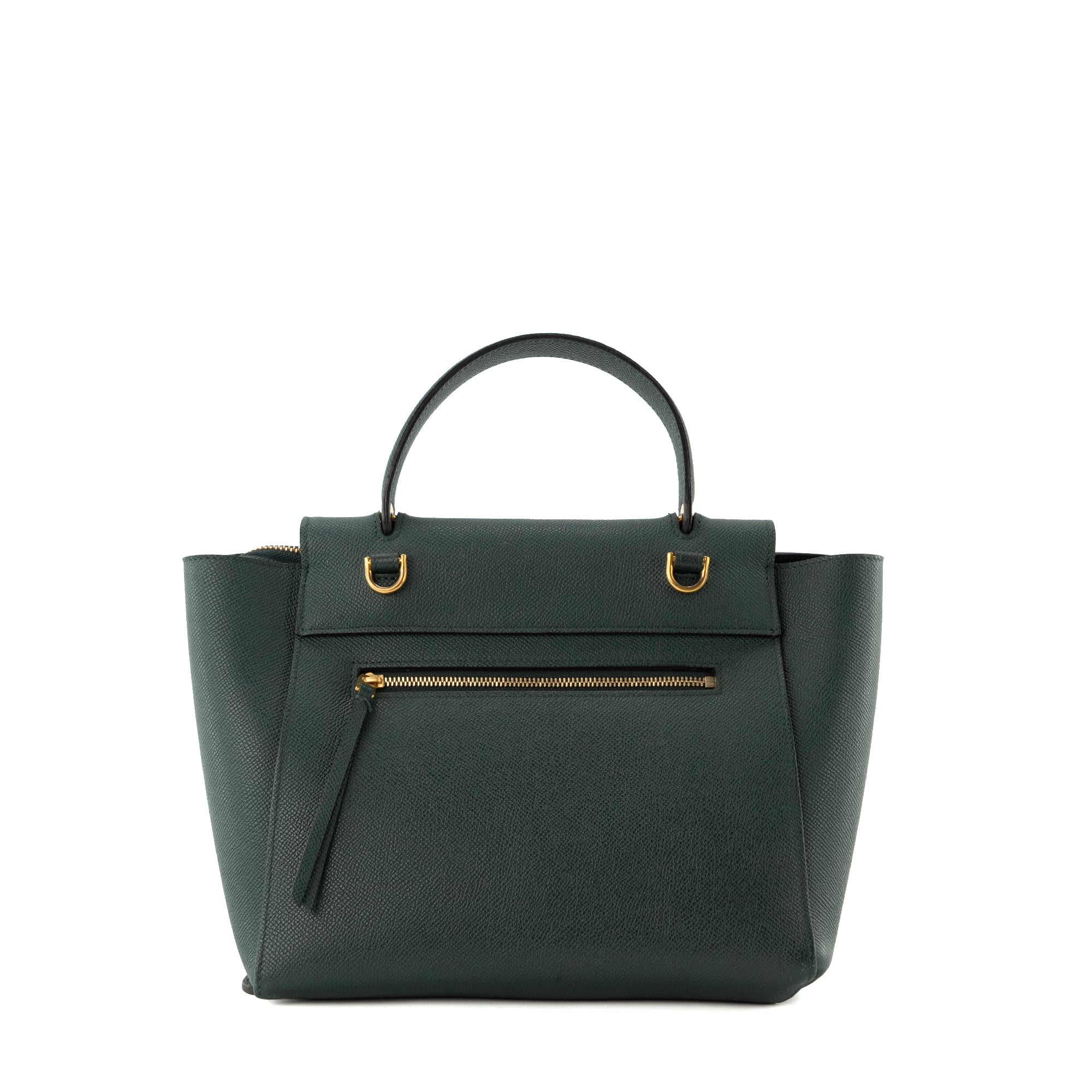 CELINE - Sac à bandoulière Belt Micro Celine en cuir grainé vert sapin