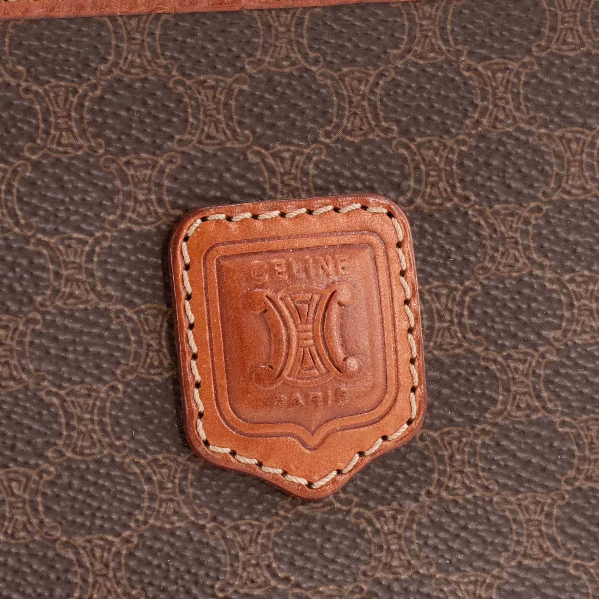 CELINE - Pochette Celine en toile enduite monogrammée vintage