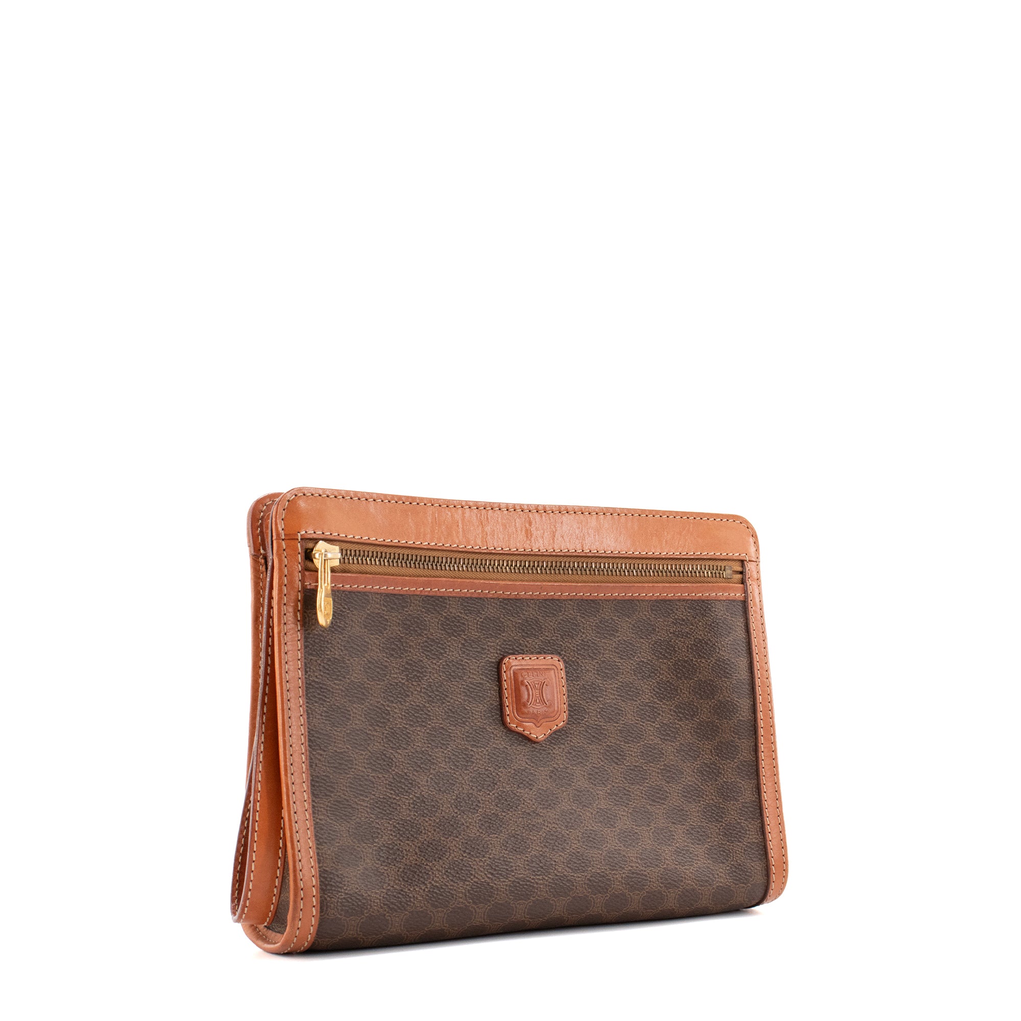 CELINE - Pochette Celine en toile enduite monogrammée vintage