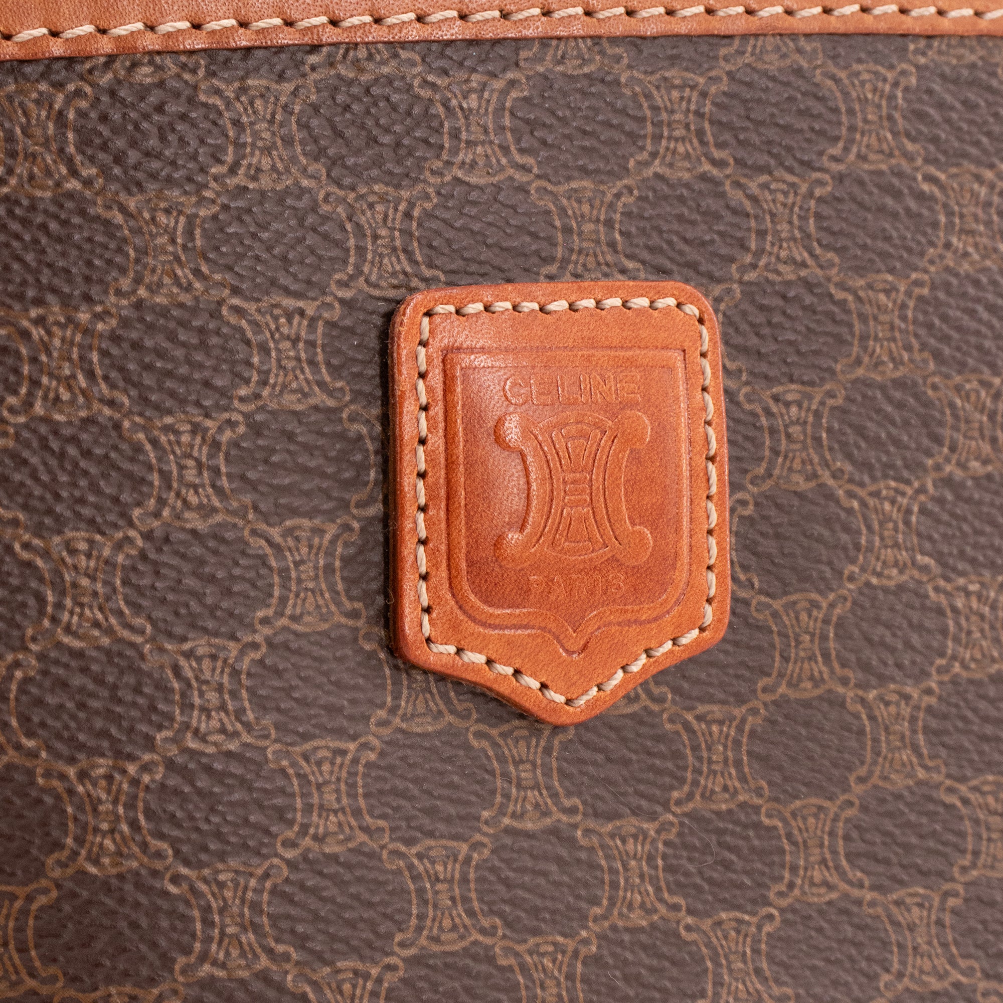 CELINE - Pochette Celine en toile enduite monogrammée vintage