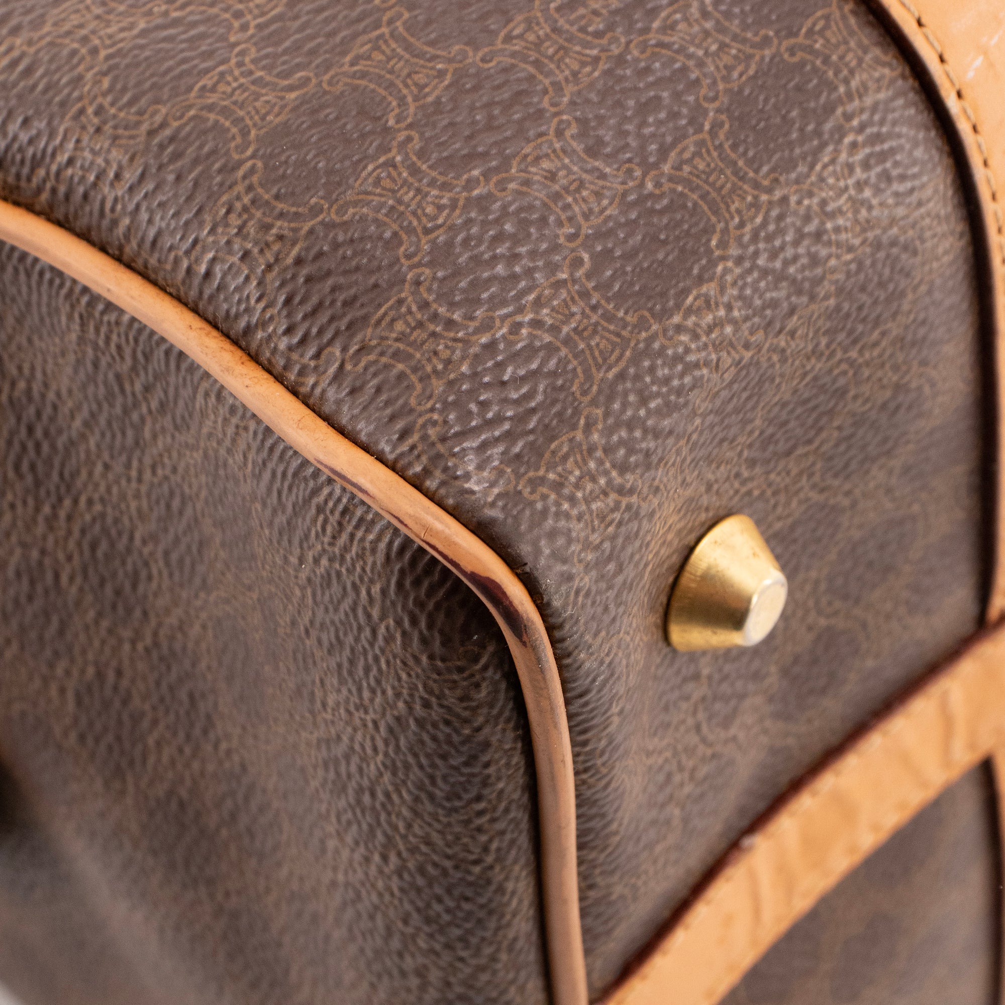 CELINE - Sac à main Boston Celine en toile monogrammée vintage