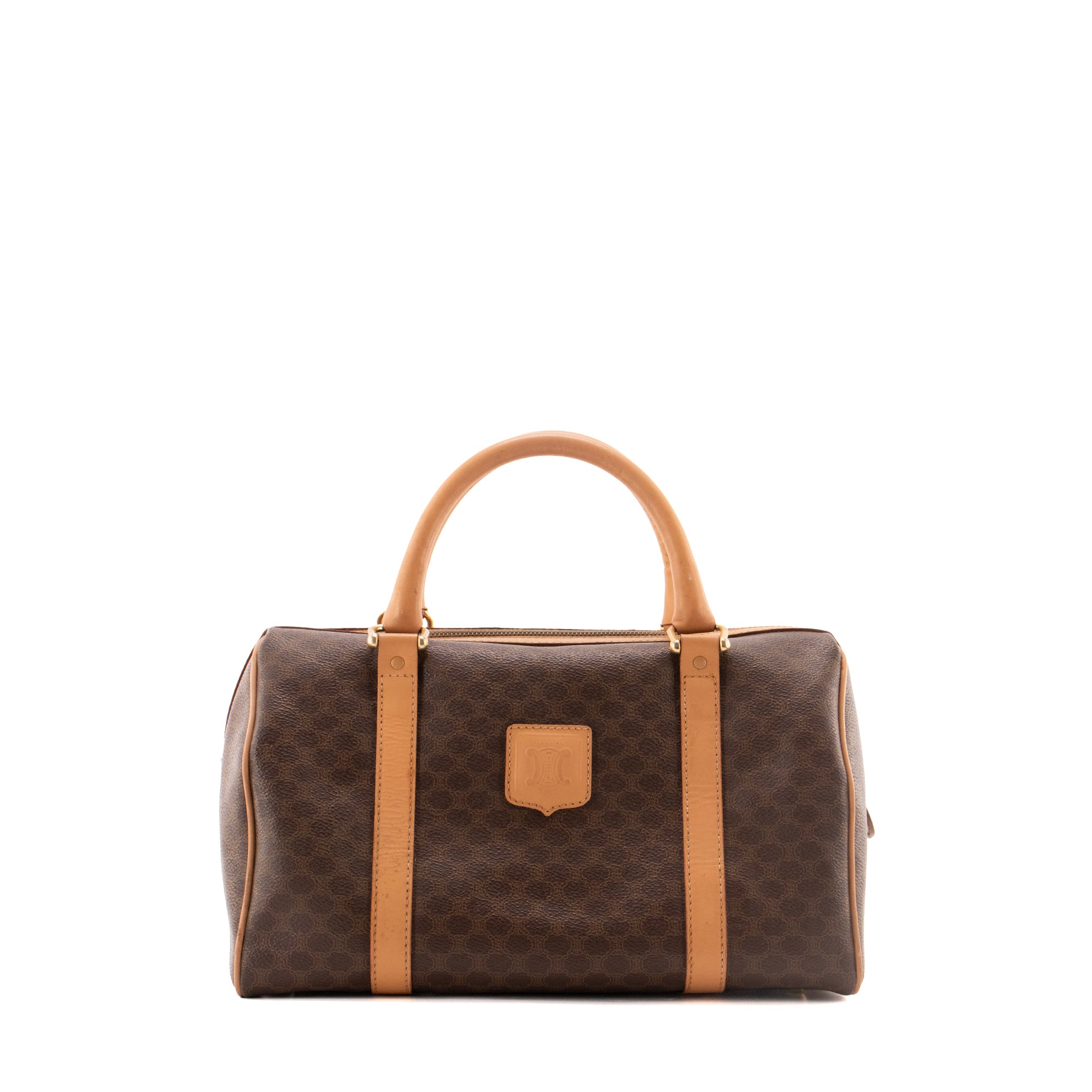 CELINE - Sac à main Boston Celine en toile monogrammée vintage