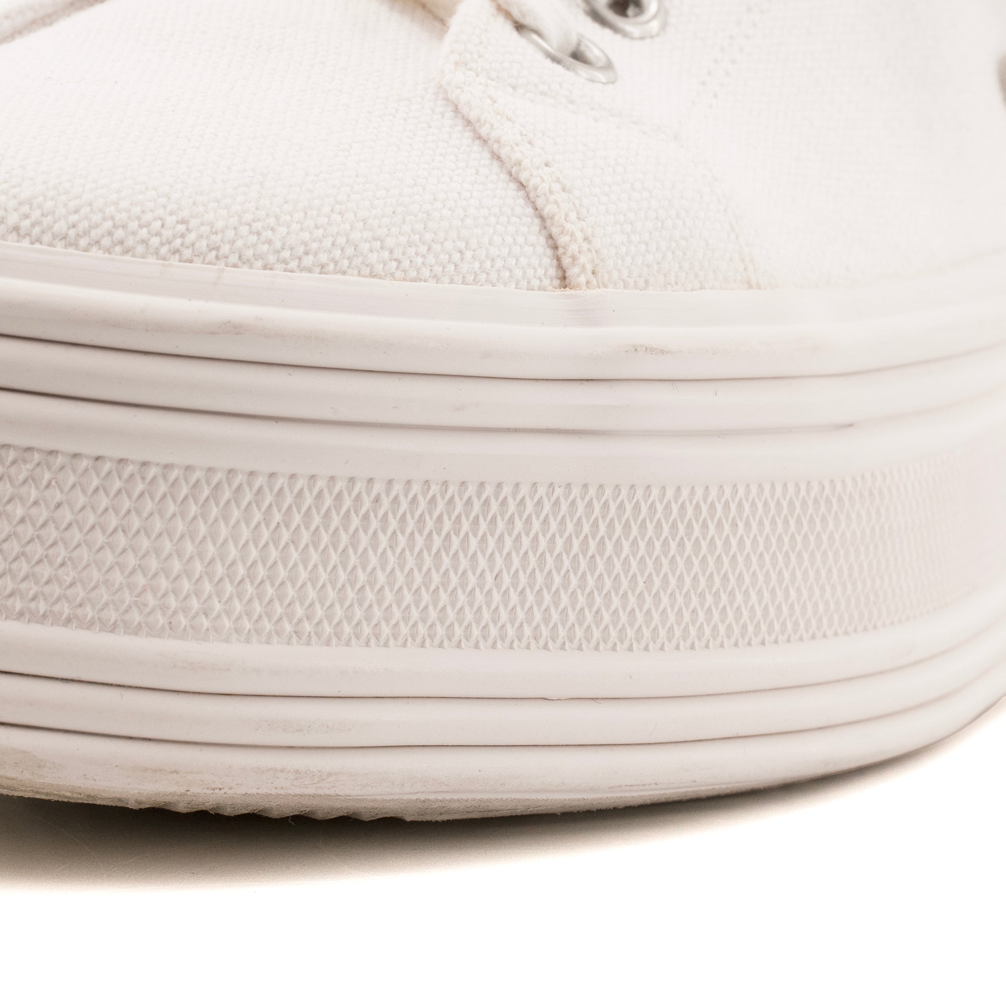 CELINE - Sneakers Jane Celine en toile blanche et cuir (T37)