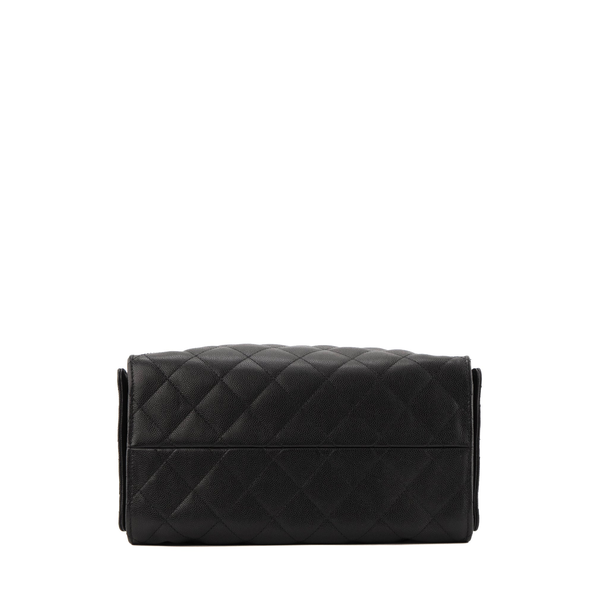 CHANEL - Sac à épaule Chanel 25 small en cuir caviar noir