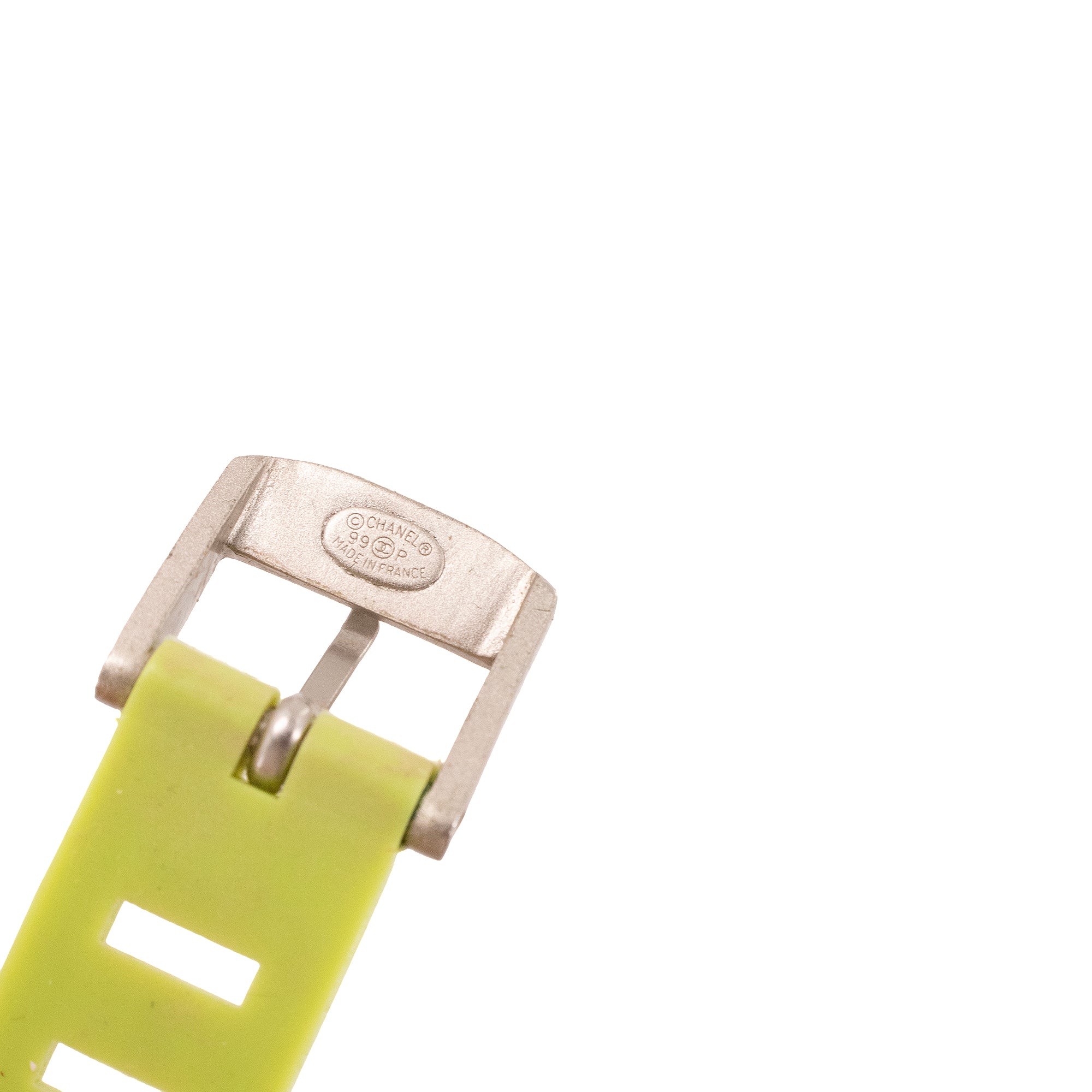 CHANEL - Bracelet Chanel en caoutchouc vert