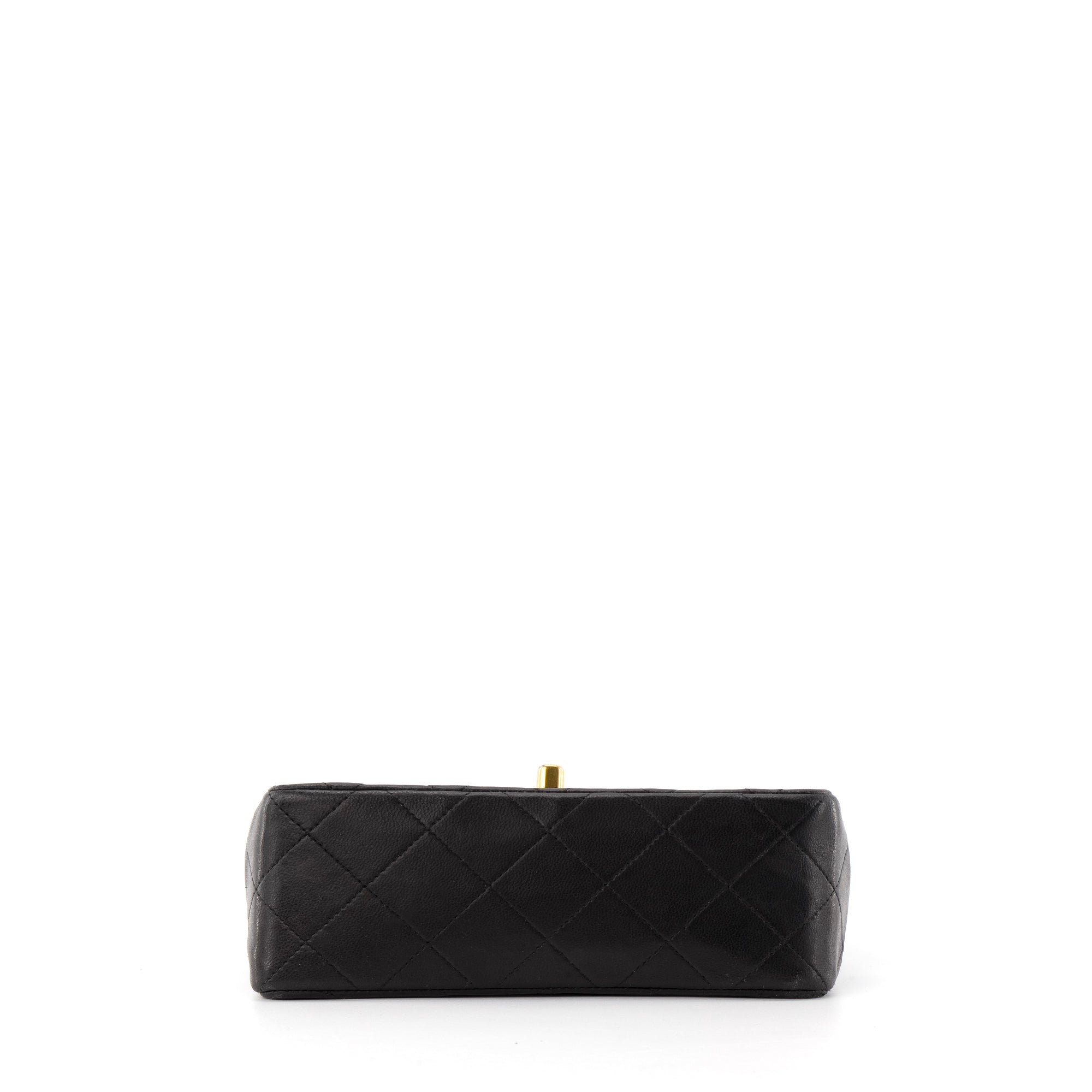 CHANEL - Sac à bandoulière Classique/Timeless Mini Square Chanel en cuir noir vintage