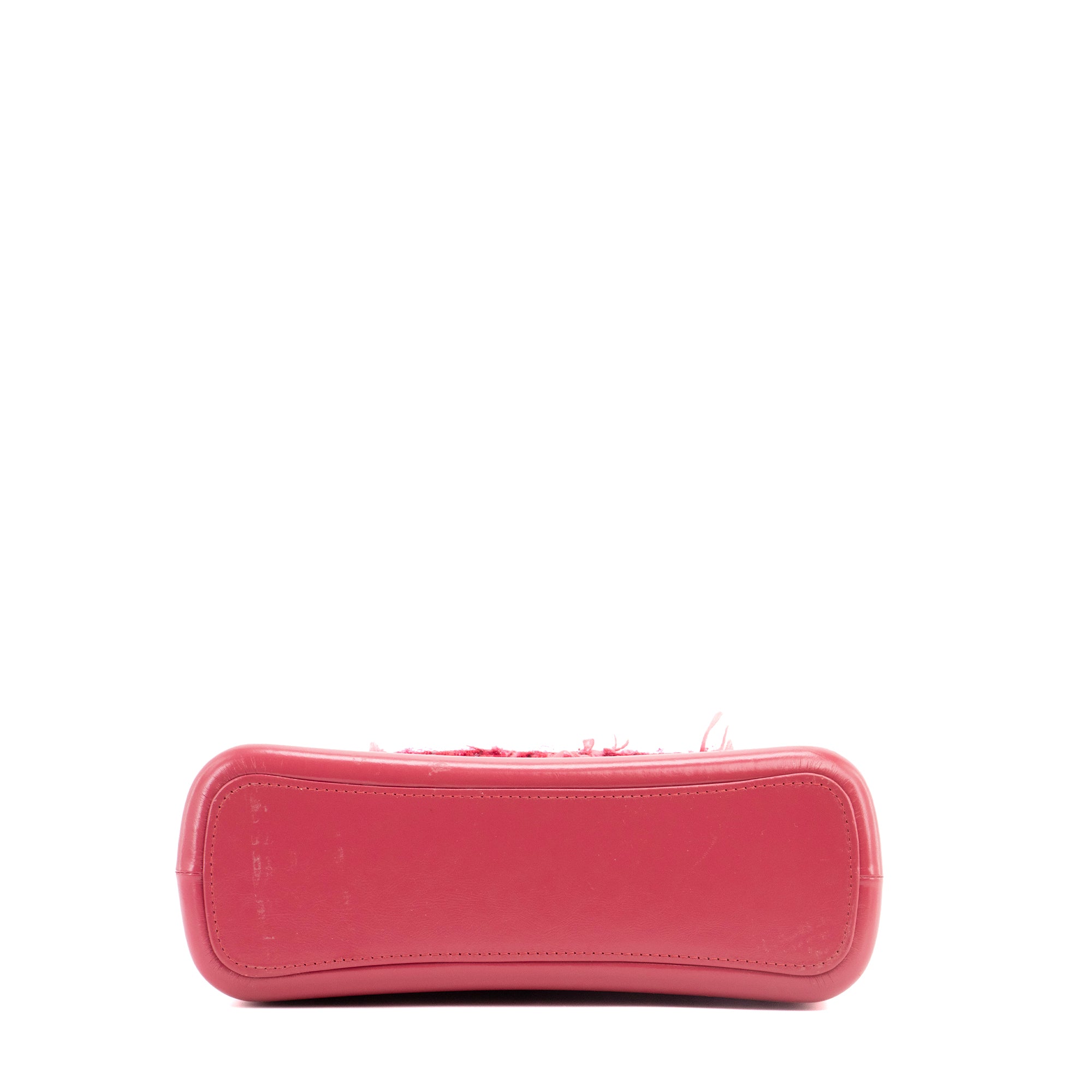 CHANEL - Sac à bandoulière Gabrielle GM Chanel en cuir et tweed rose