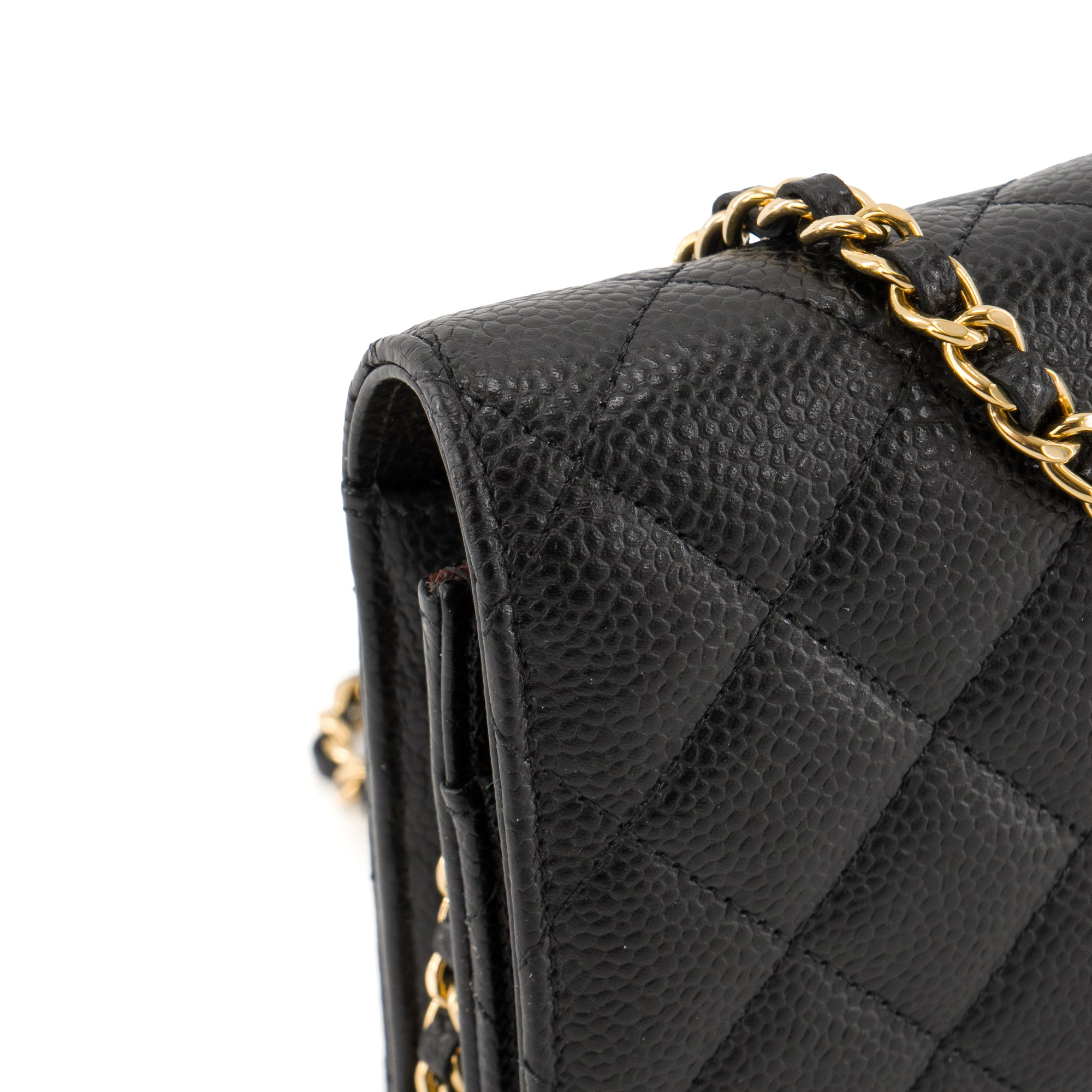 CHANEL - Sac à bandoulière Wallet on Chain Classique/Timeless Chanel en cuir caviar noir