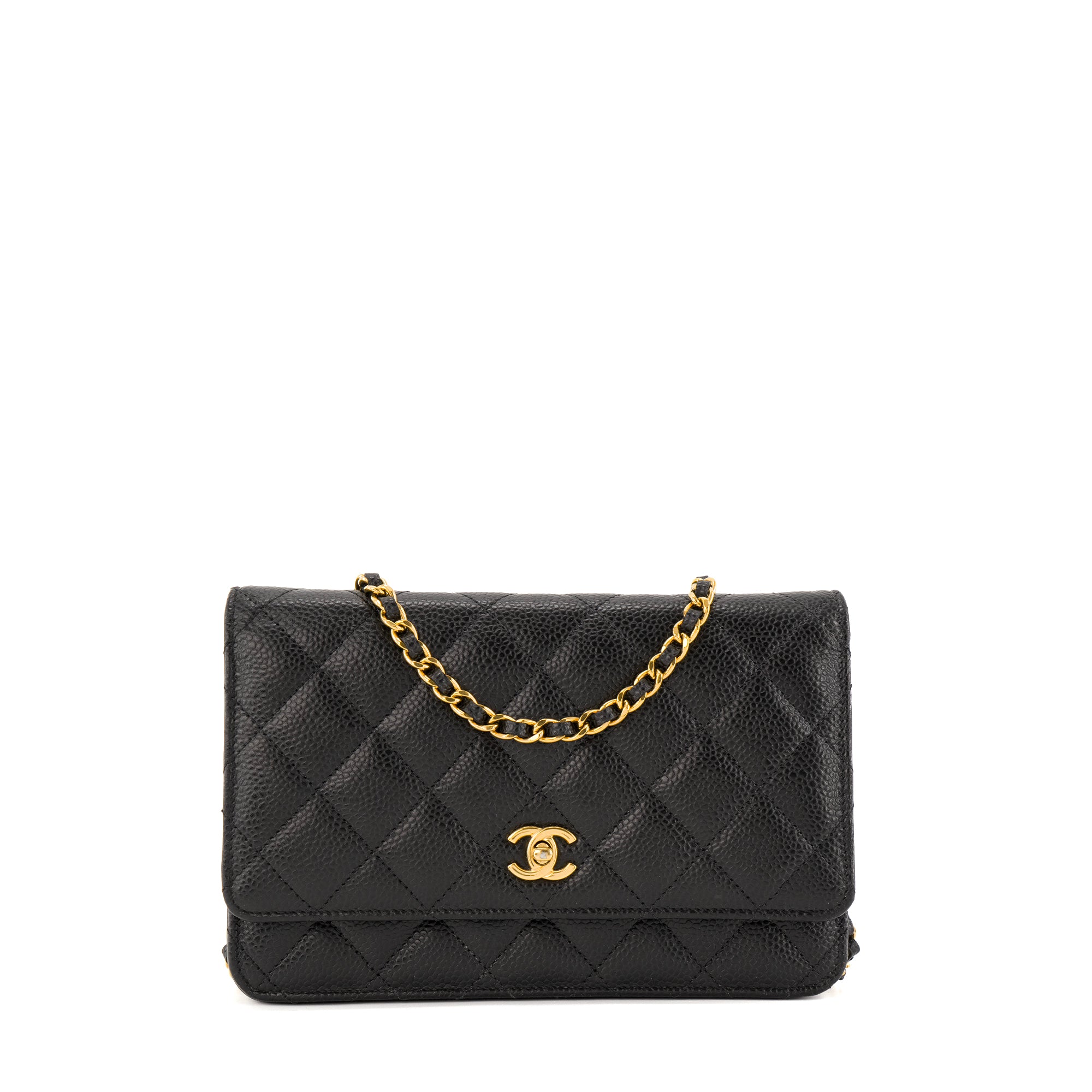CHANEL - Sac à bandoulière Wallet on Chain Classique/Timeless Chanel en cuir caviar noir