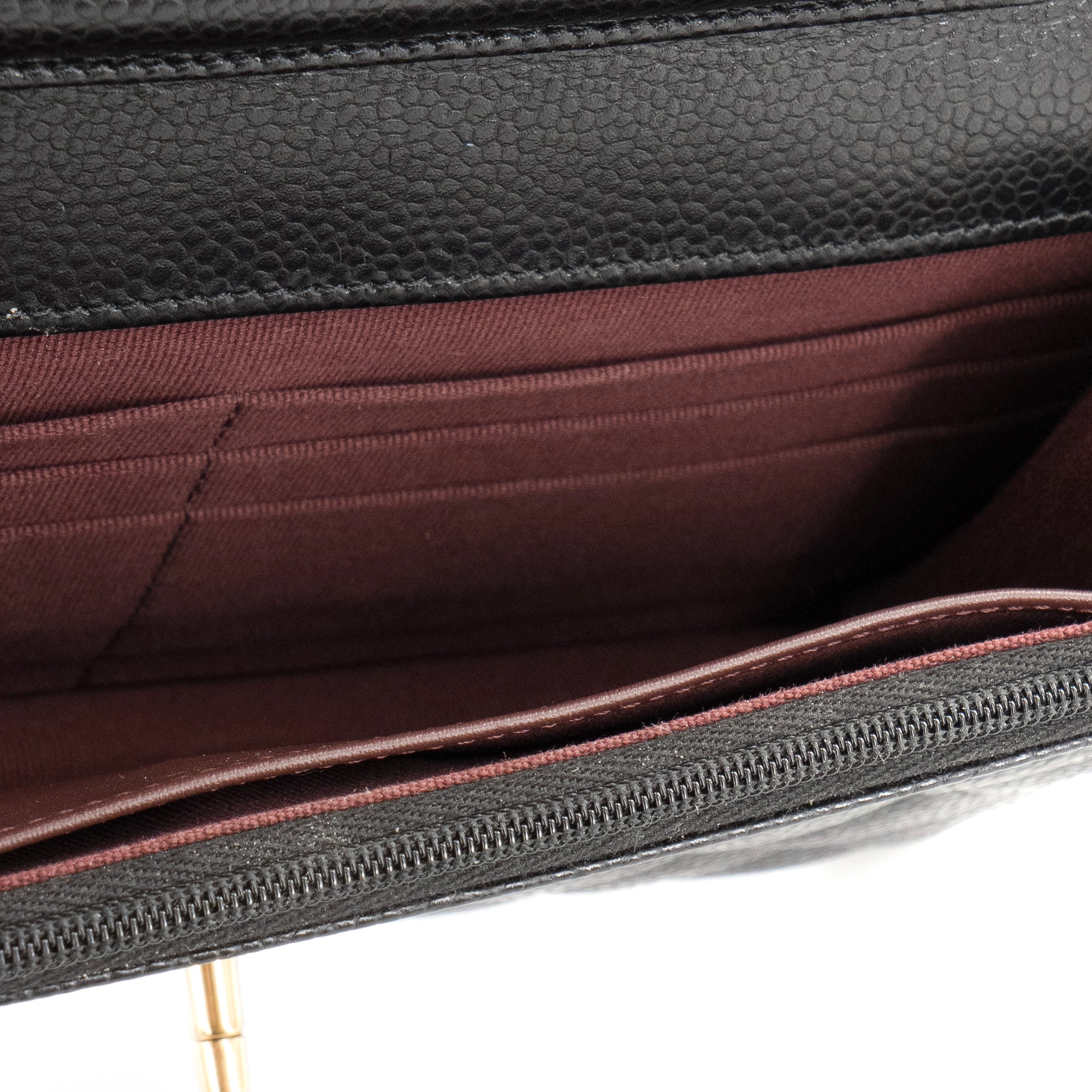 CHANEL - Sac à bandoulière Wallet on Chain Classique/Timeless Chanel en cuir caviar noir