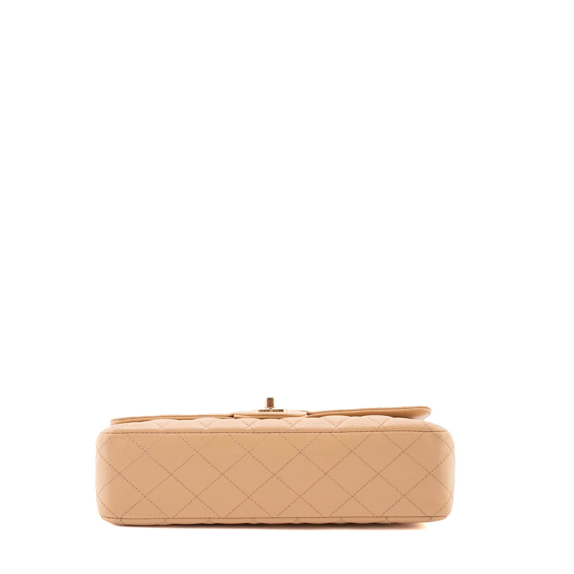 CHANEL - Sac à main Classique/Timeless 11.12 Chanel en cuir caviar beige