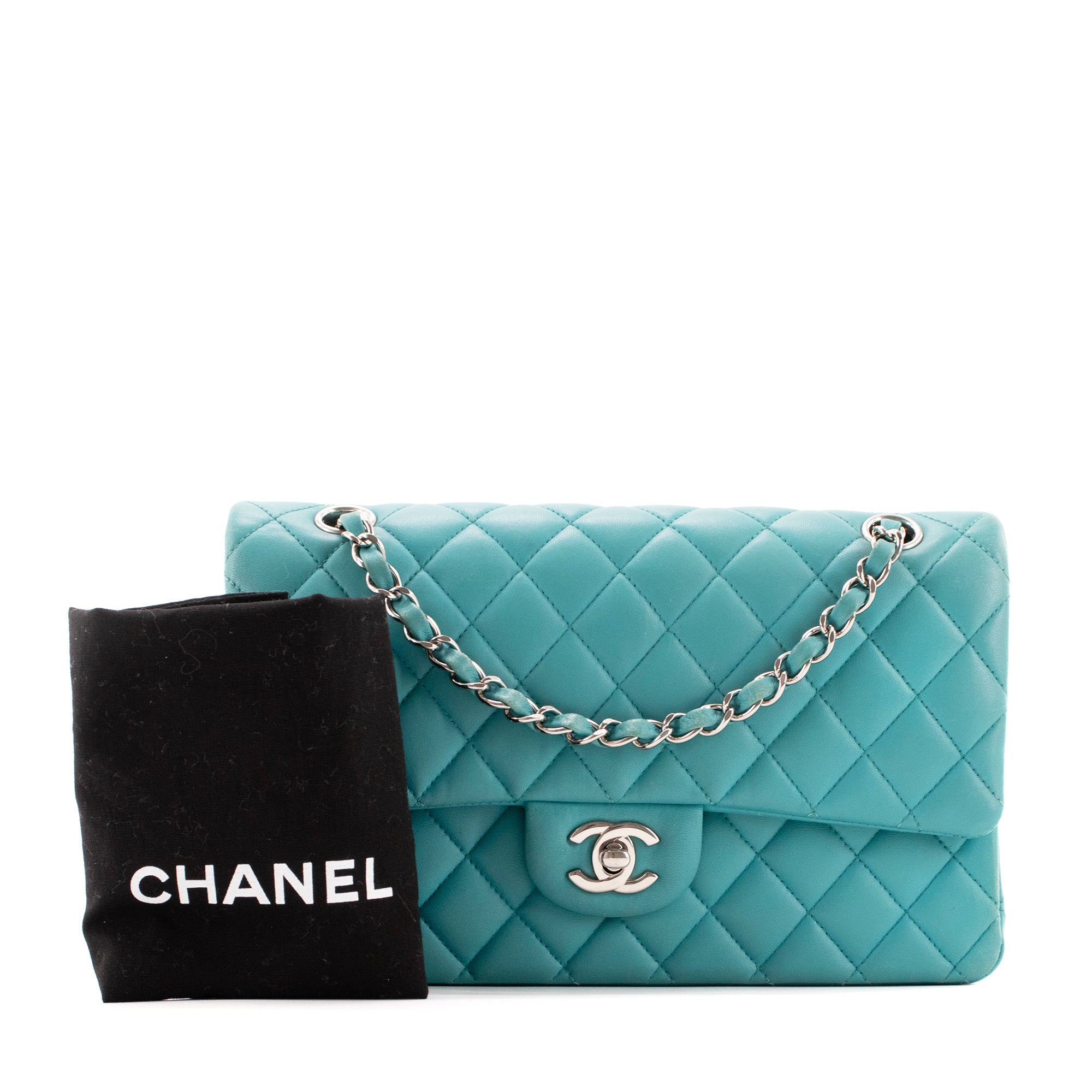 CHANEL - Sac à main Classique/Timeless 11.12 Chanel en cuir lisse bleu
