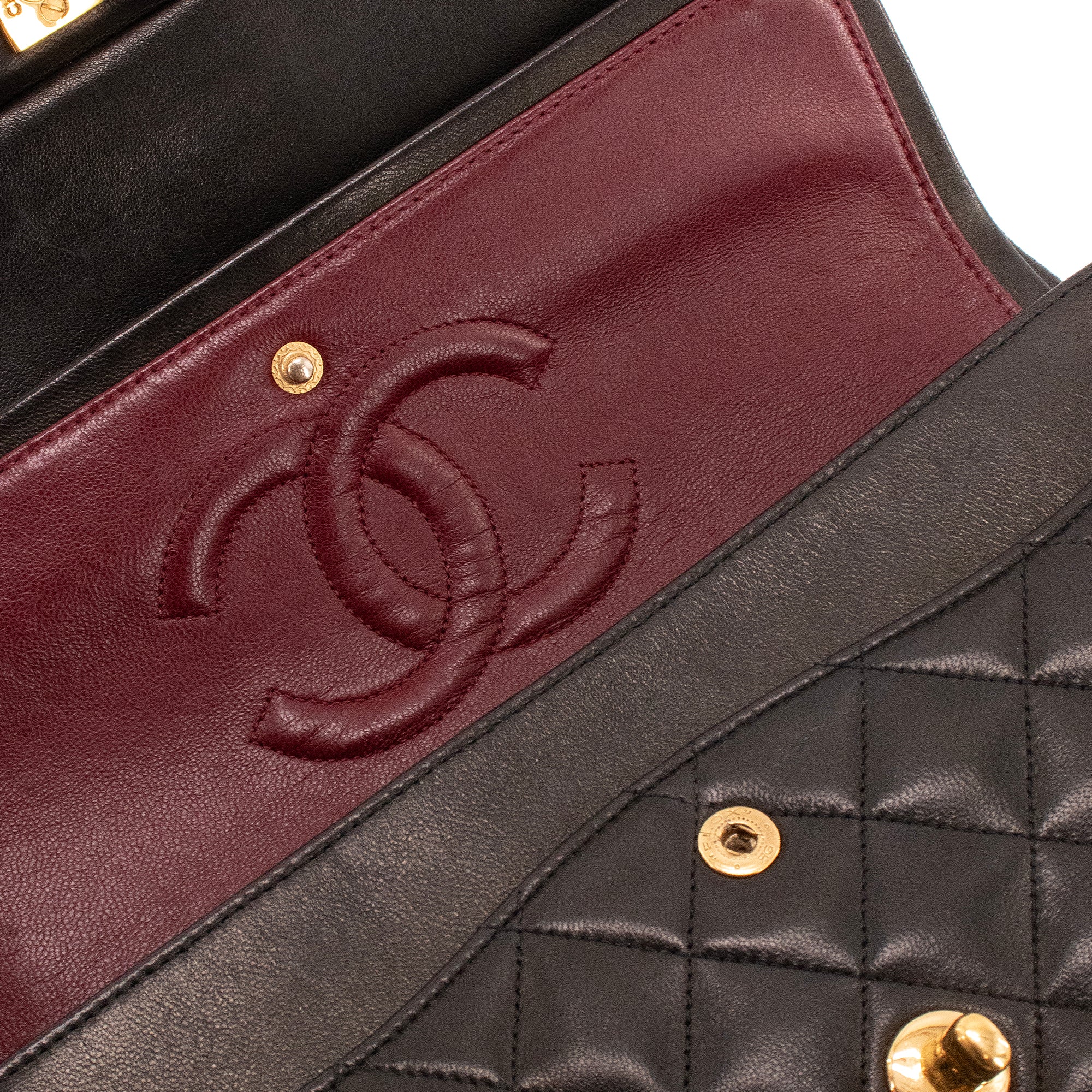CHANEL - Sac à main Classique/Timeless 11.12 Chanel en cuir lisse noir vintage