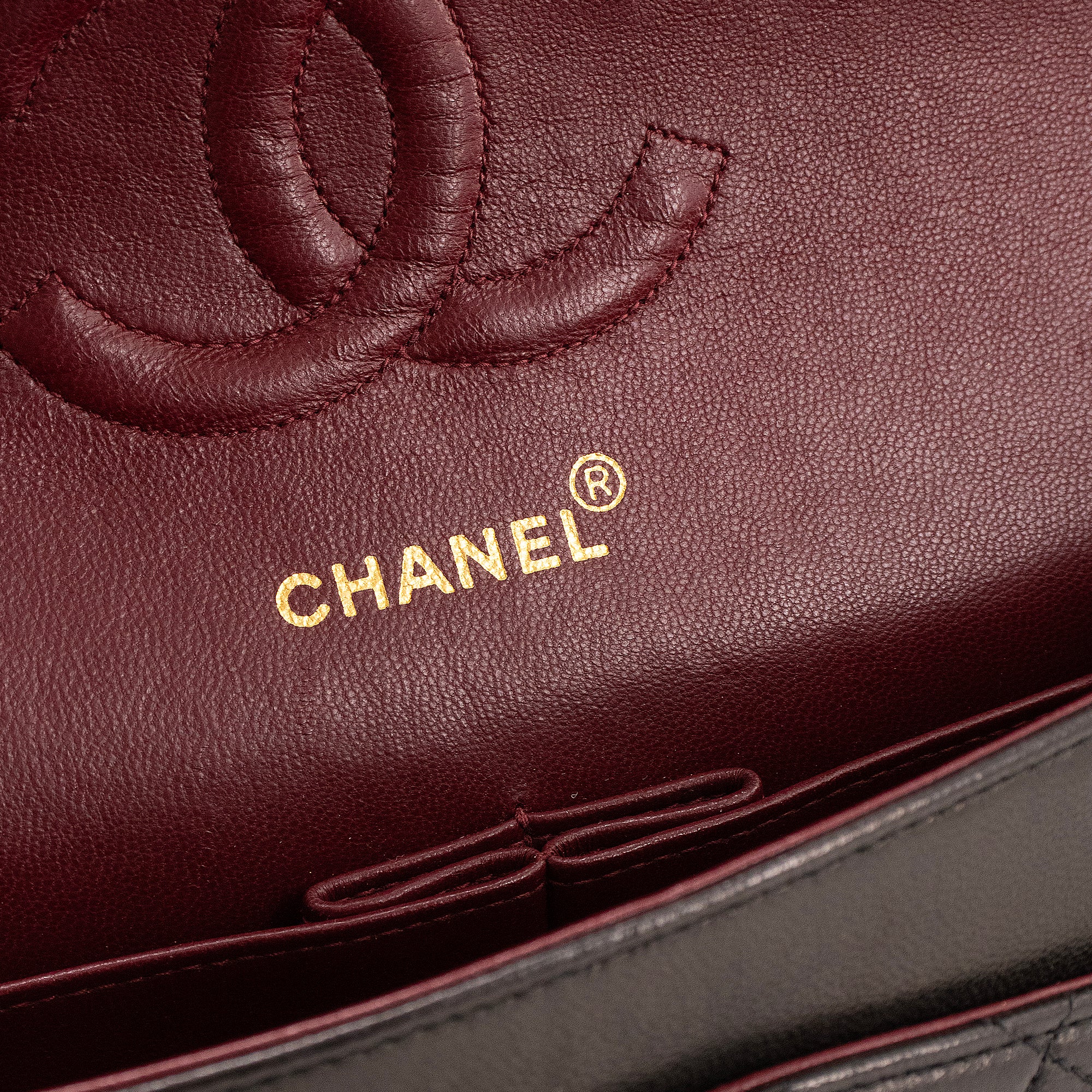 CHANEL - Sac à main Classique/Timeless 11.12 Chanel en cuir lisse noir vintage