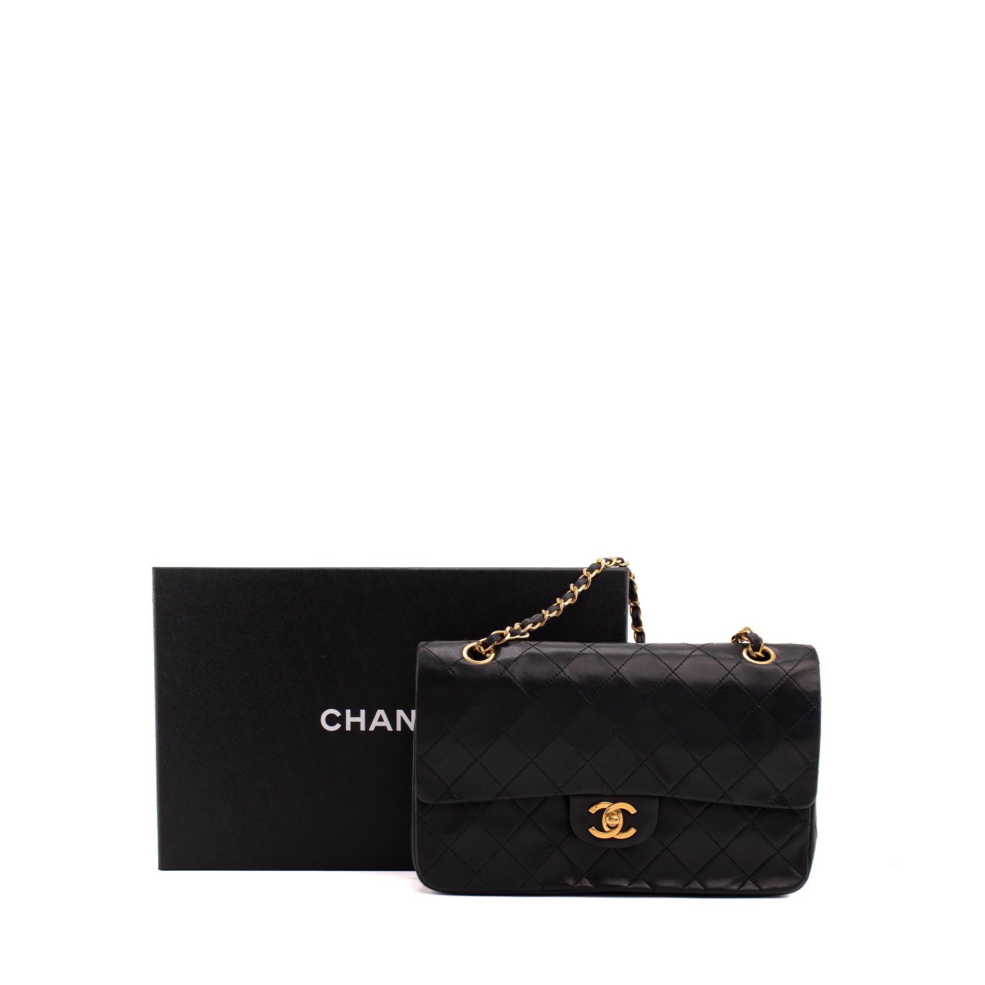 CHANEL - Sac à main Classique/Timeless 11.12 Chanel en cuir lisse noir vintage